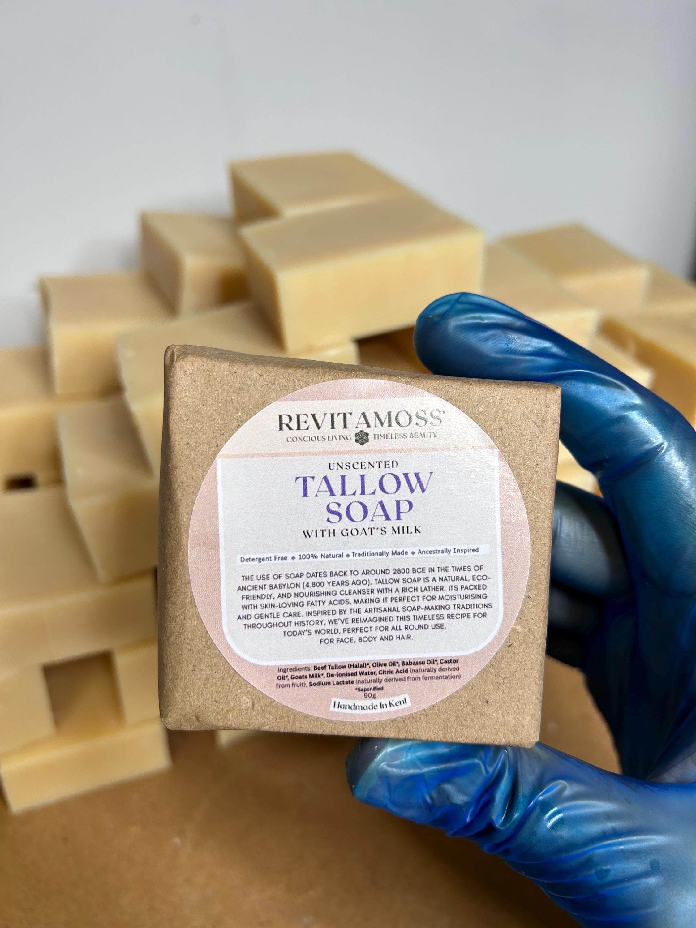 Grass Fed Tallow Soap | Traditional Soap/Farm Batch - Unscented & Pure - image 3