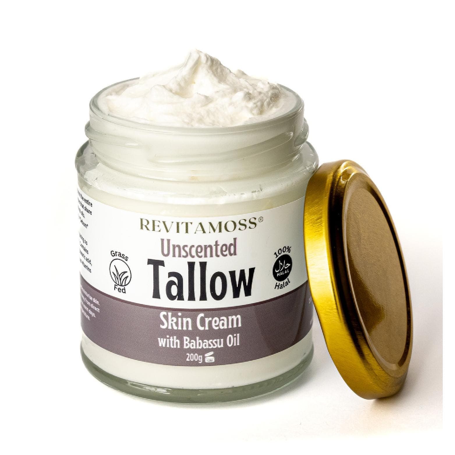 Whipped Tallow Cream | Halal Tallow | Farm Batch | 2-ingredients | Beef Tallow Moisturiser with Optional Scents | 200g Glass Jar - image 4