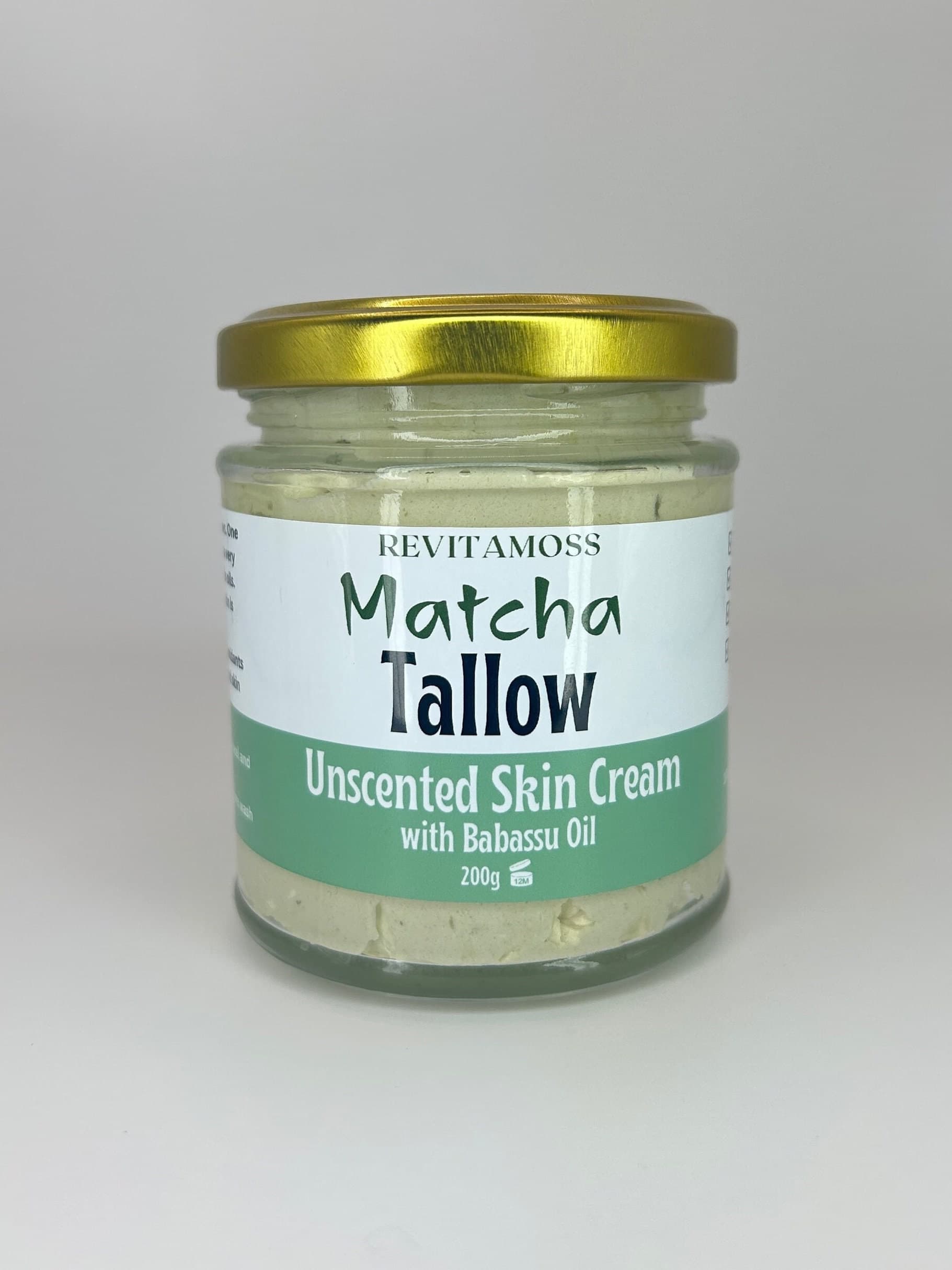 Whipped Tallow Cream infused with Matcha | Halal Tallow | Grass Fed and 100% Natural Beef Tallow Moisturiser | 200g Glass Jar - image 4