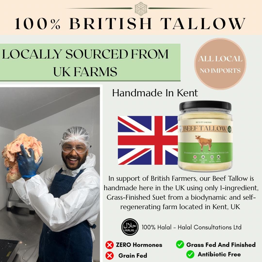 Grass Fed Beef Tallow for Cooking | Halal Tallow | Skin and Food Grade | Pure Rendered Beef Suet | 300g - image 3
