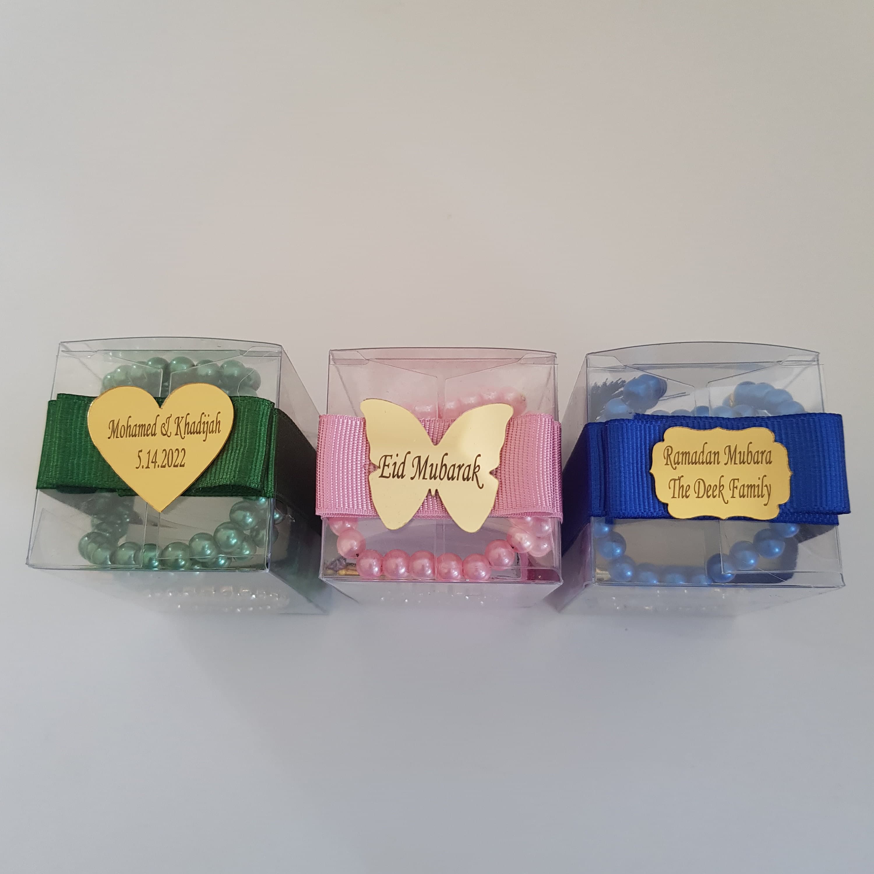 Velvet Mini Quran & Pearl Tasbeeh Favor Set | Decorated Box - image 5