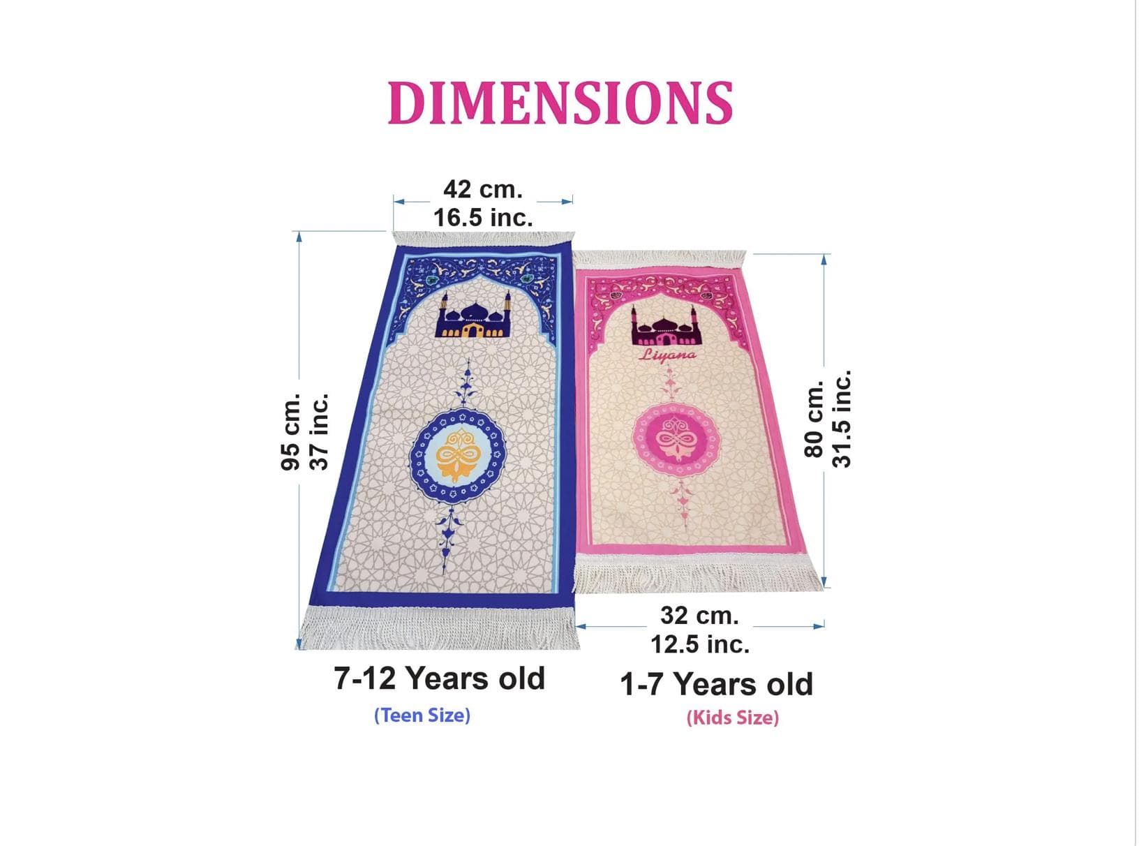 Personalized Kids Prayer Mat, Islamic Gift, Ramadan Eid - image 4