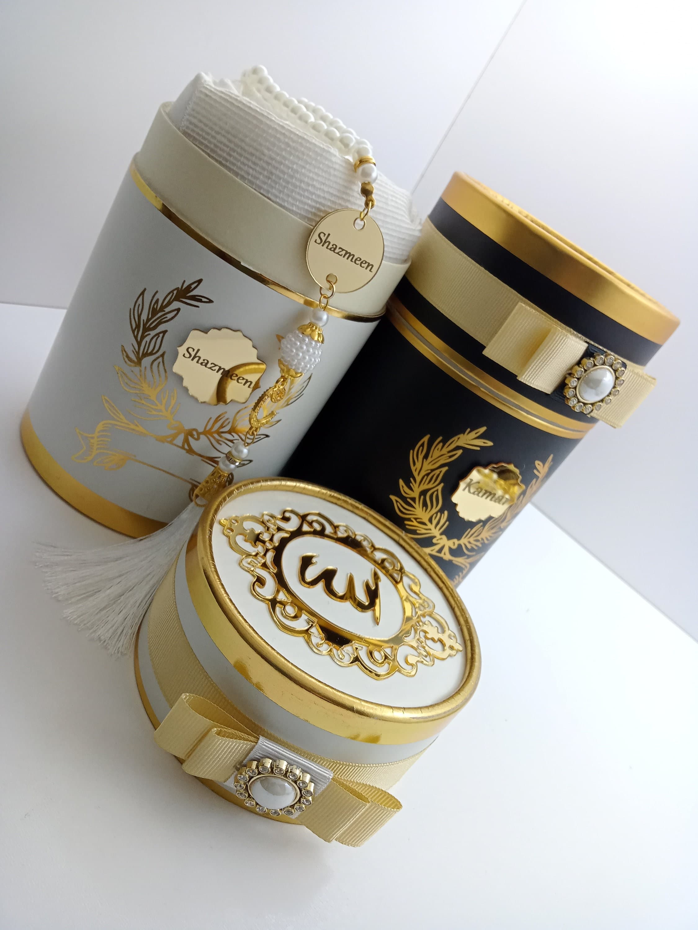 Personalized Islamic Gift Set | Prayer Mat, Pearl Tasbeeh, Quran - image 3
