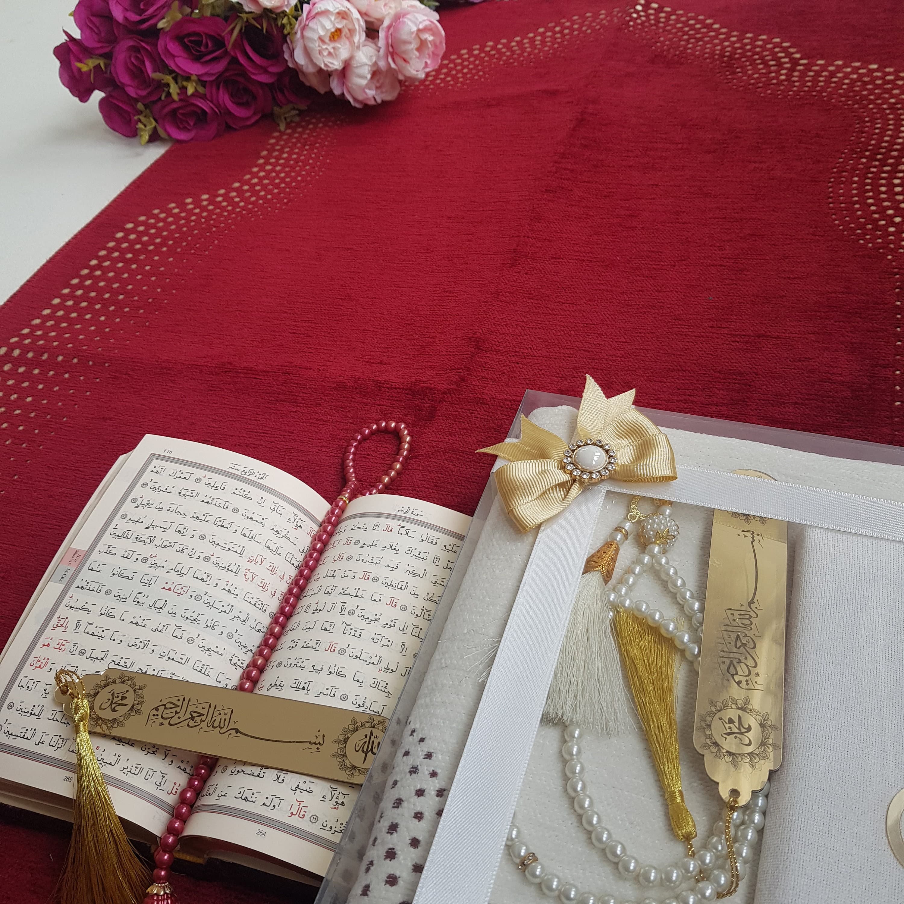 Personalized Prayer Mat Yaseen Quran Gift Set | Custom Muslim Gift - image 5
