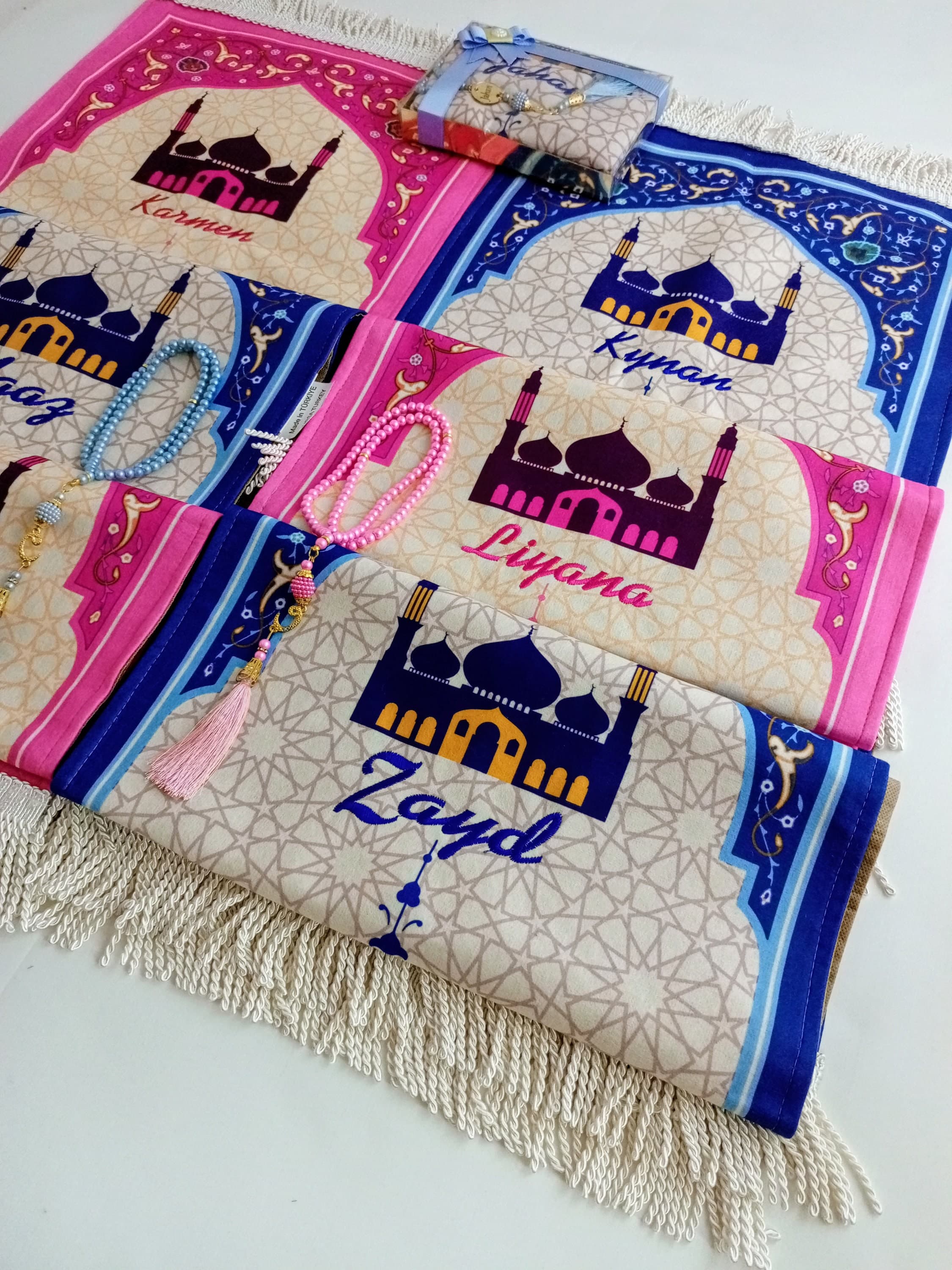 Luxury Kids Prayer Mat, Kids Kaaba Prayer Rug, Ramadan Eid, Kids Prayer Rug, Eid Gift For Children, İslamic Gift - image 5
