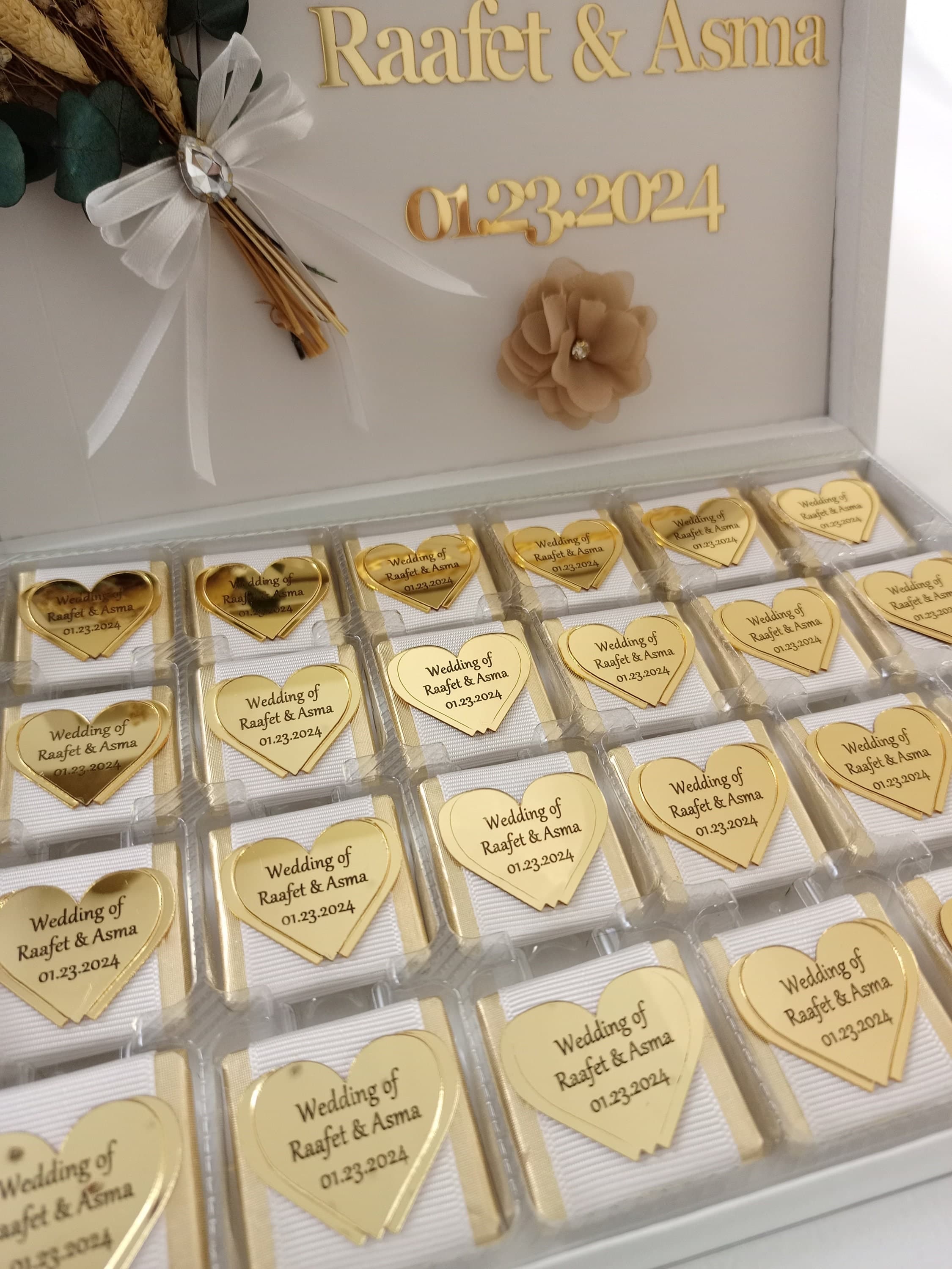 Luxury Wedding Chocolate Favors, Engagement Gift