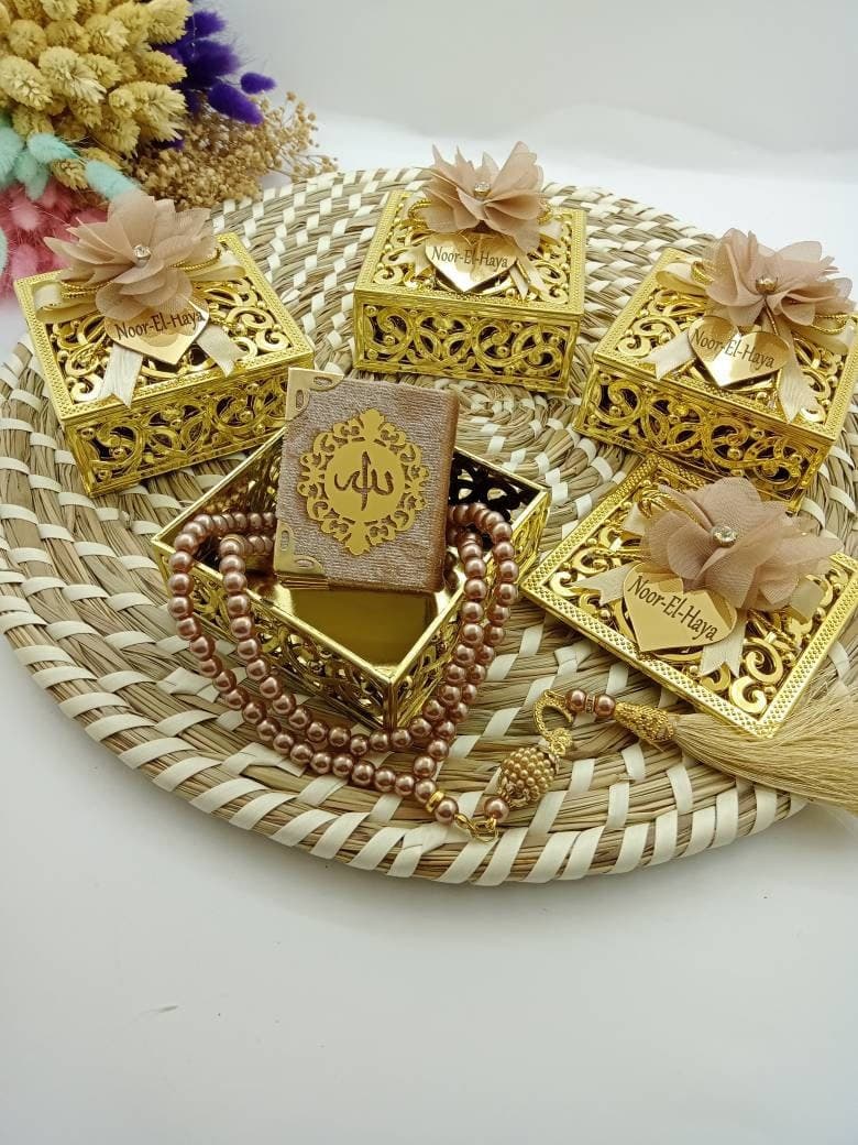 Mini Quran Gift Set | Pearl Tasbeeh, Decorated Box Eid Favor - image 5
