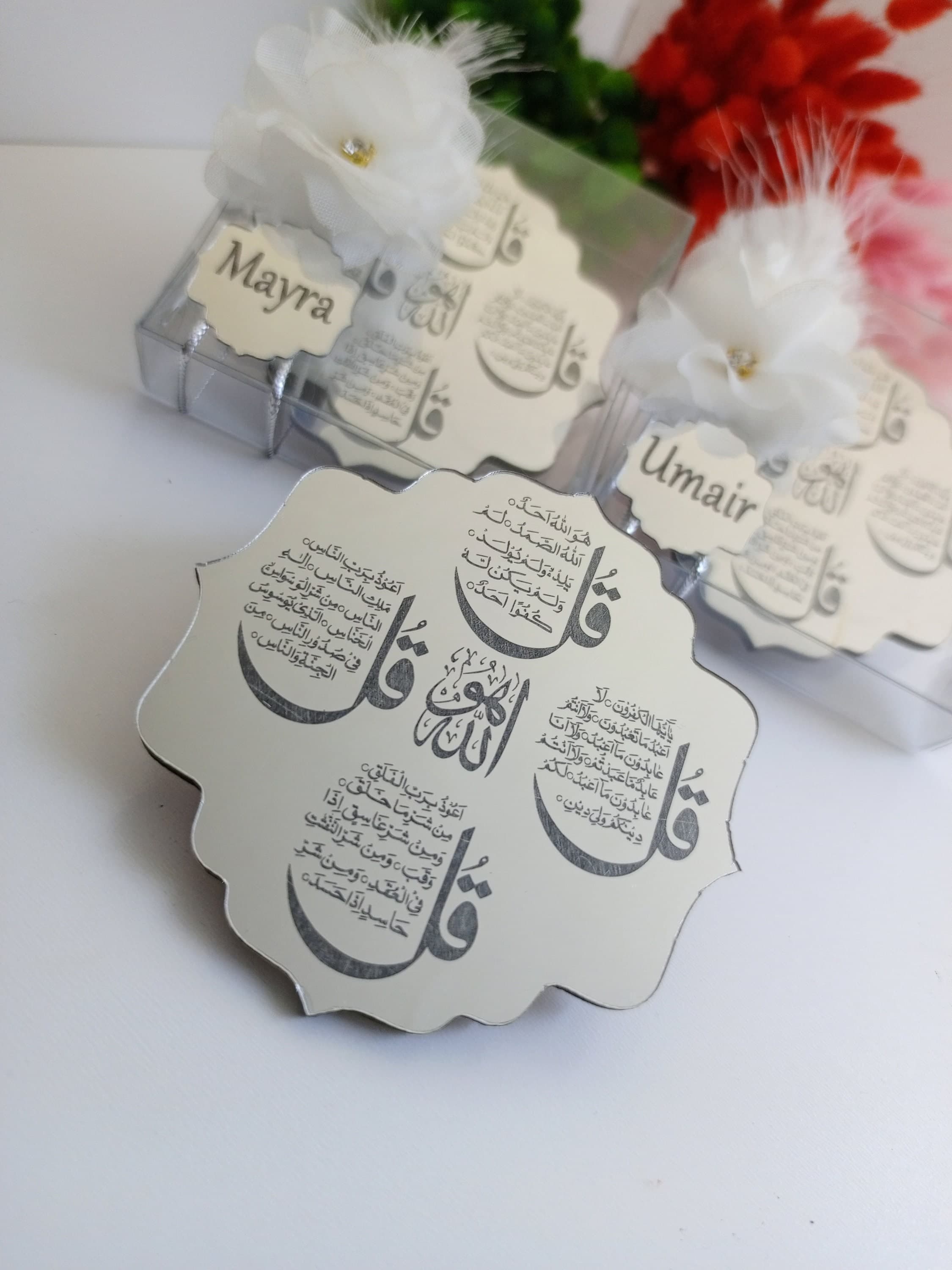 Personalized Islamic Mirror Magnet | Wedding, Nikkah, Ameen Favor - image 3