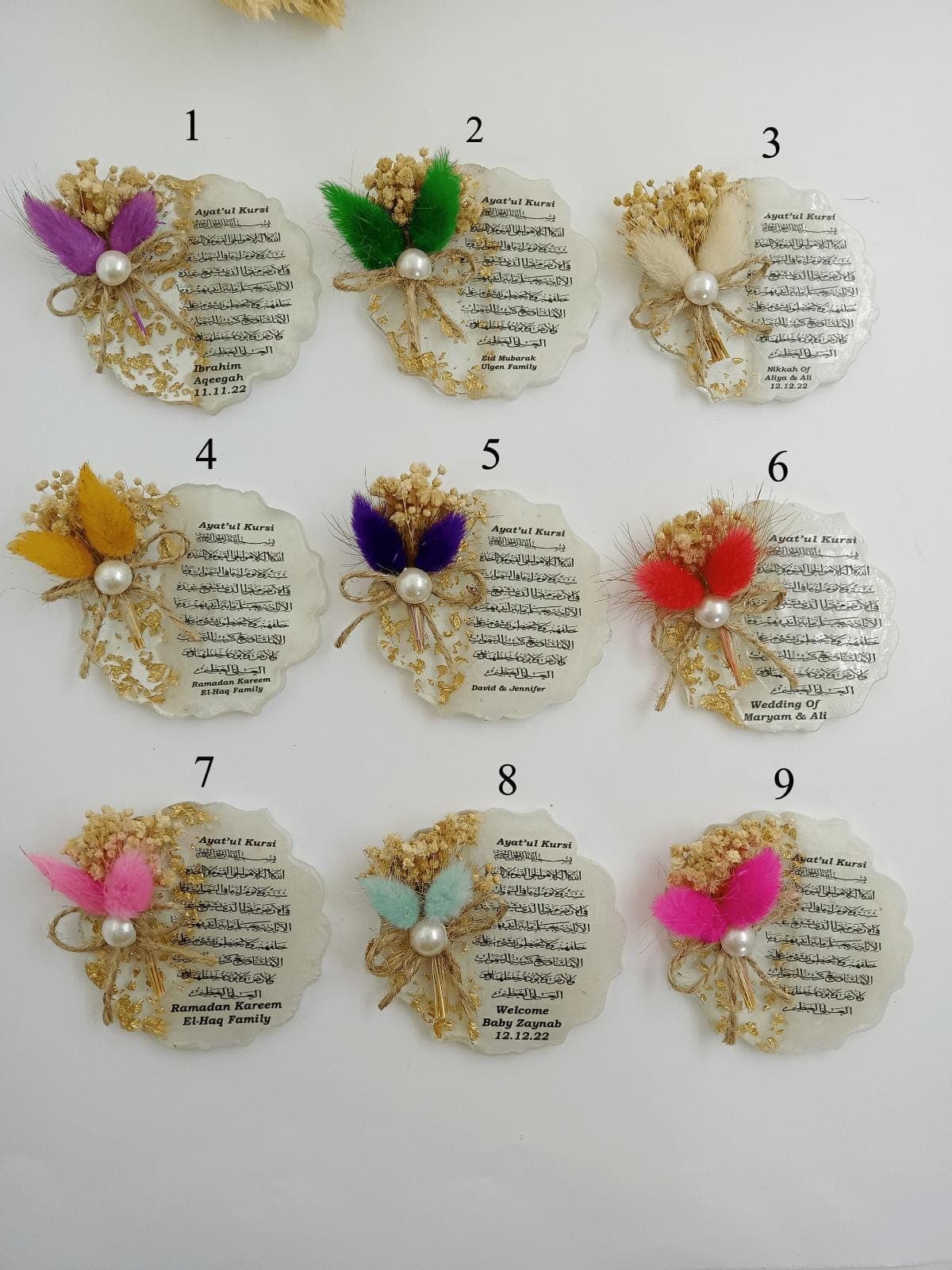 Personalized Wedding Epoxy Magnet Favor , Digital Tasbih, Finger Counter, Misbaha, Tasbeeh, Eid Gift, Muslim Wedding Gift, - image 4