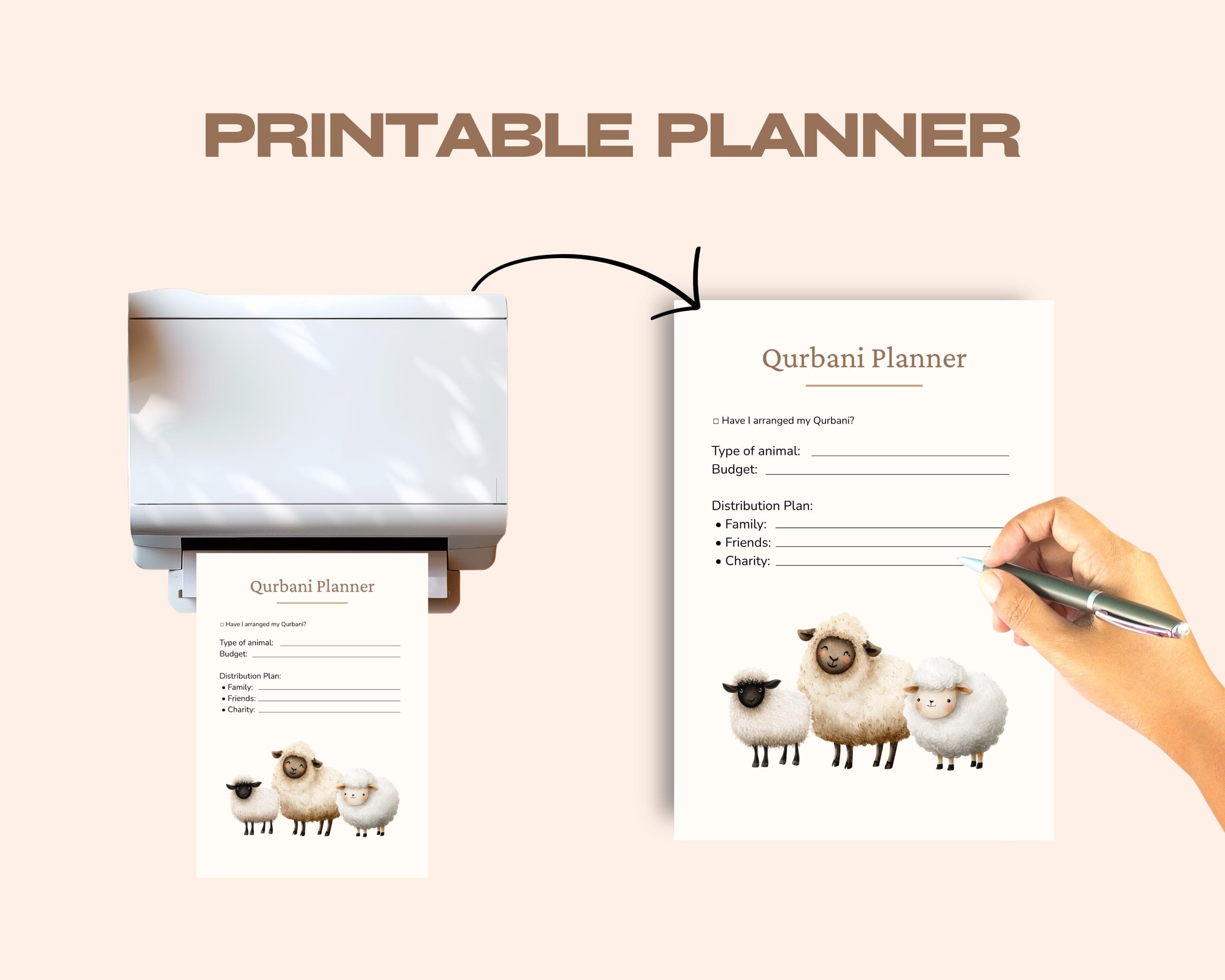 Eid Al Adha Planner 2026, Hyperlinked Digital Planner, Printable PDF (Instant Download) - image 5