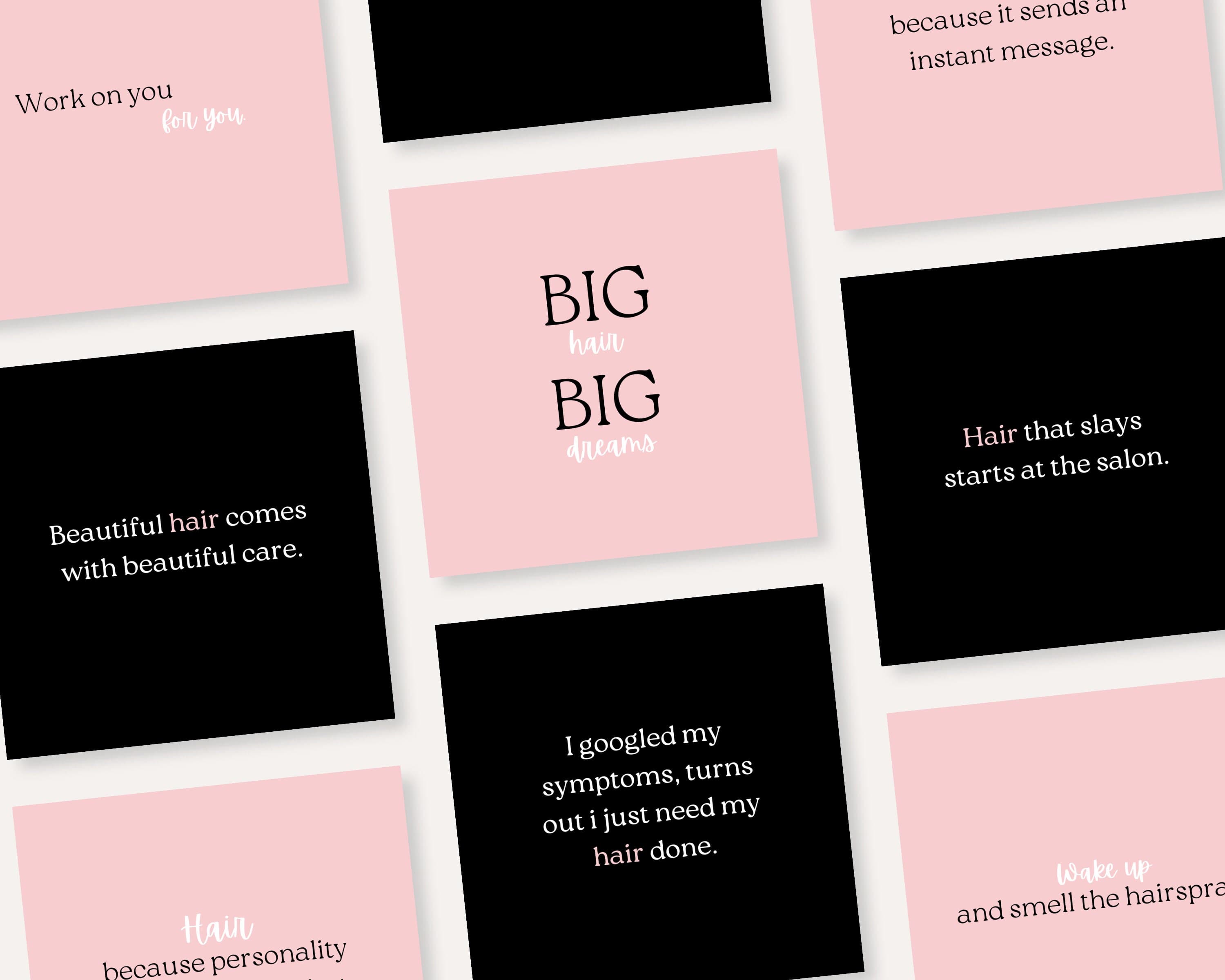 Hair Salon Quotes Template, Instagram Posts and Stories (Digital Download) - image 3
