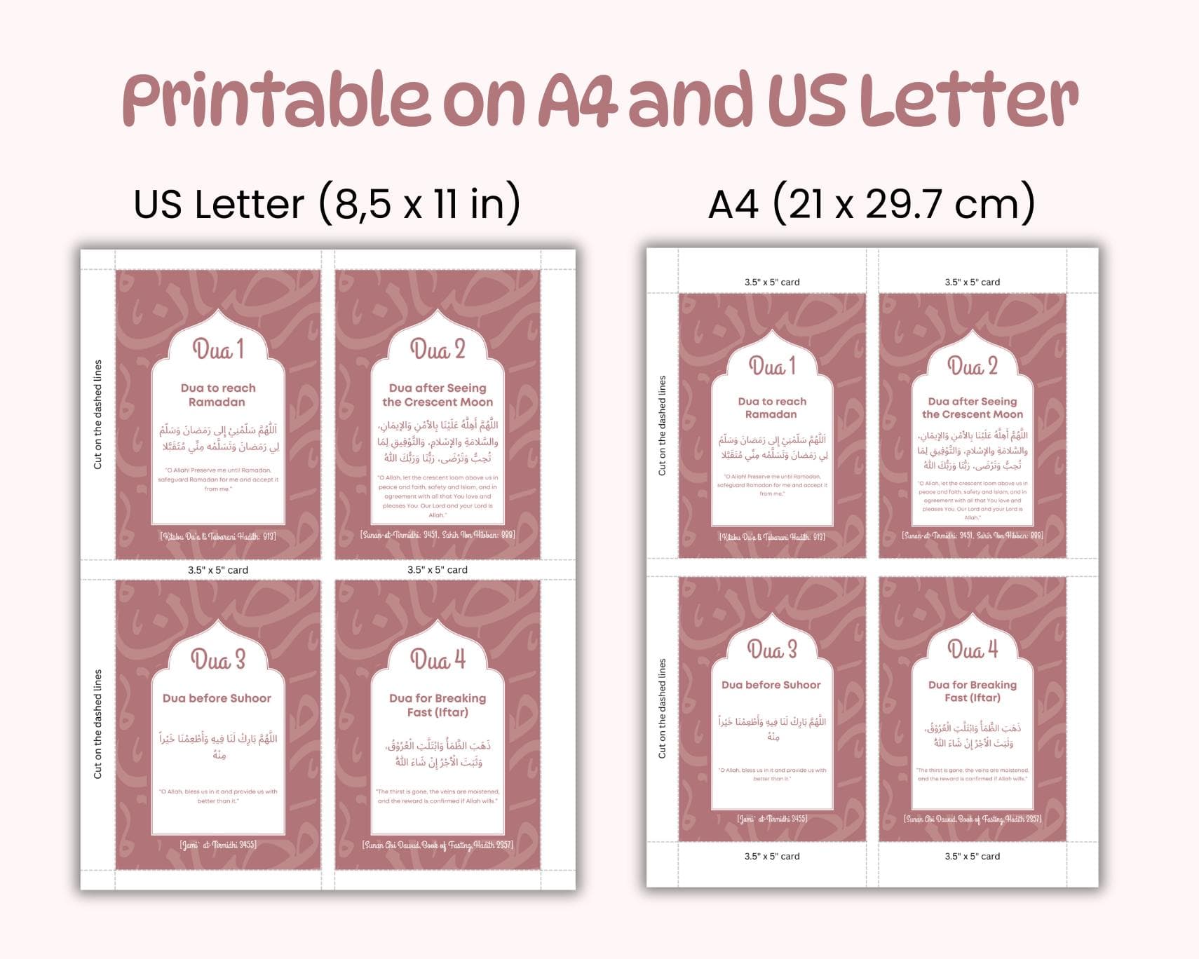 30 Ramadan Dua Cards, Dua from Quran and Hadith, PDF Printable, Instant Download - image 4