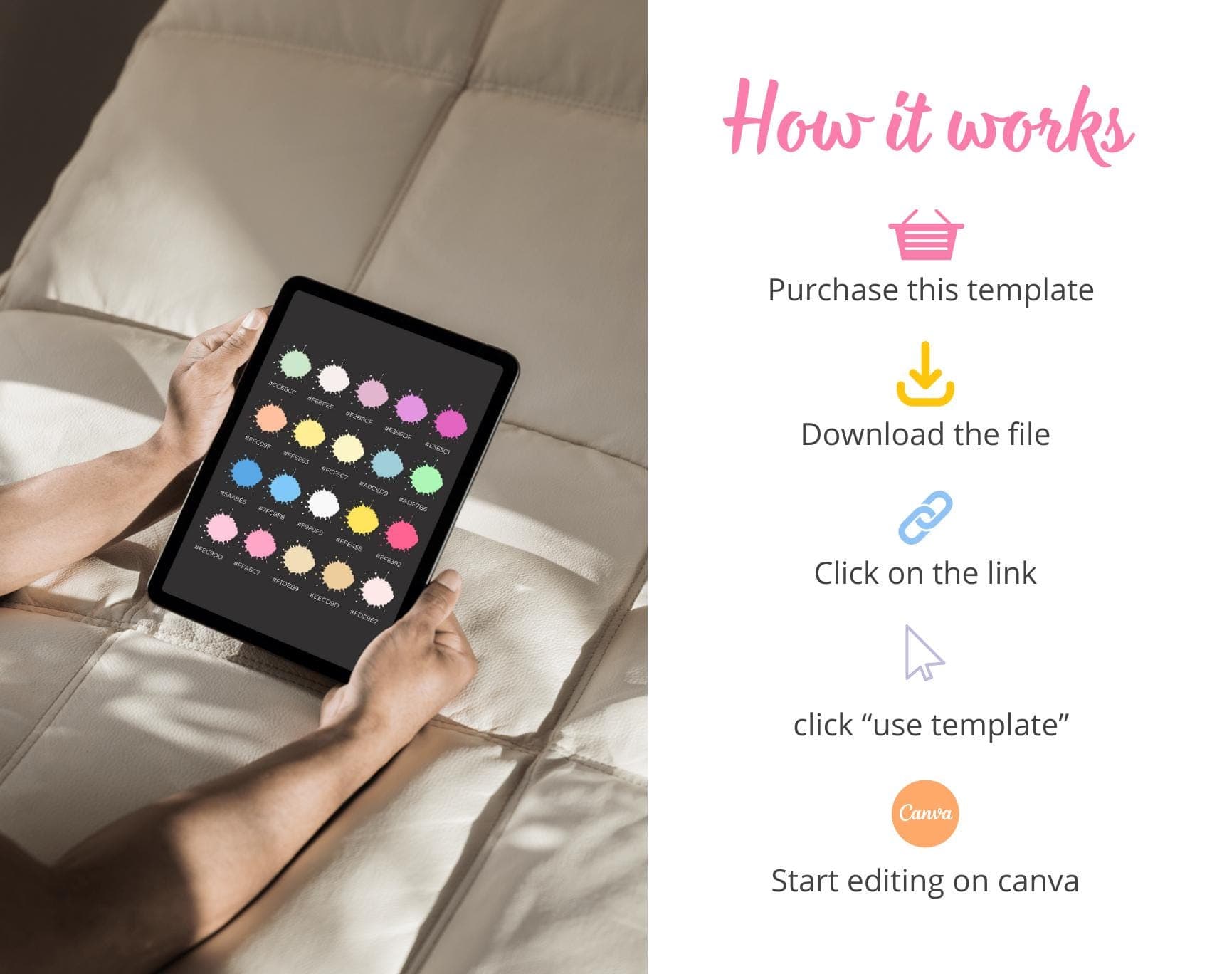 120 Pastel Color Palette | Hex Codes, Canva Template (Instant Download) - image 4