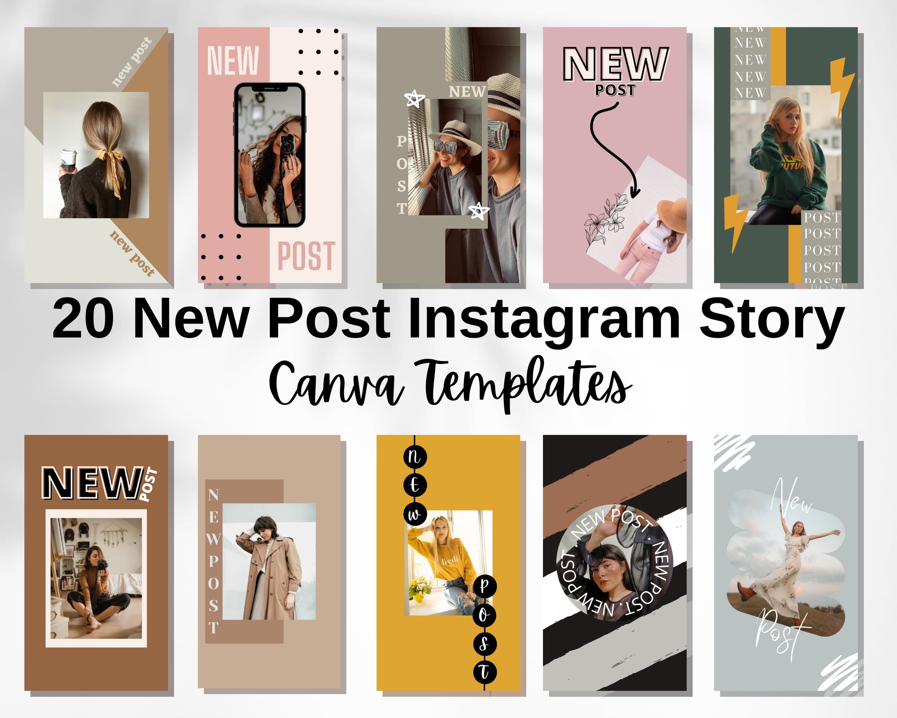 New Post Instagram Story Templates | Customizable Canva Designs (Digital Download) - image 3