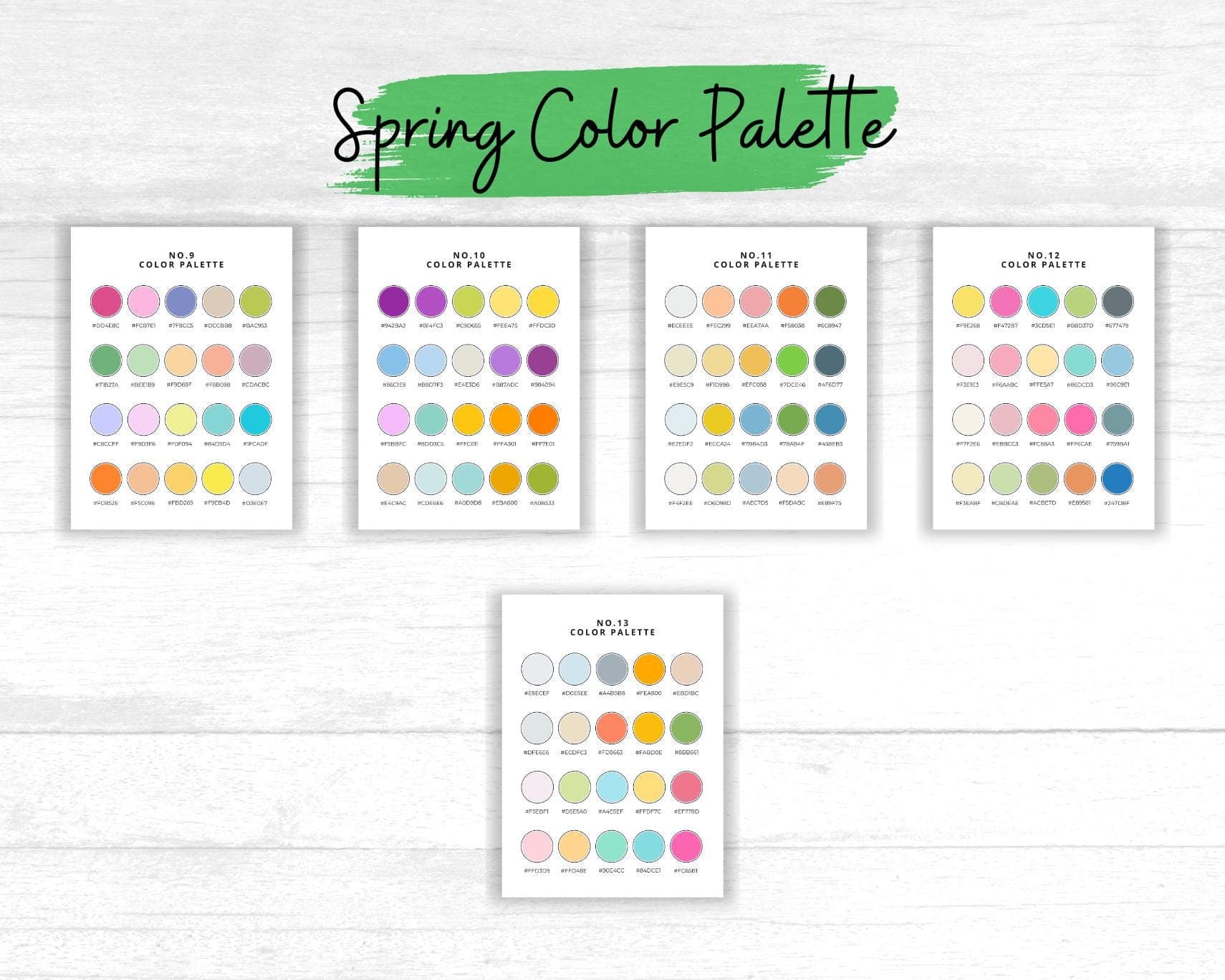 Spring Color Palette with 260 Hex Codes – Canva Template – Instant Download - image 4