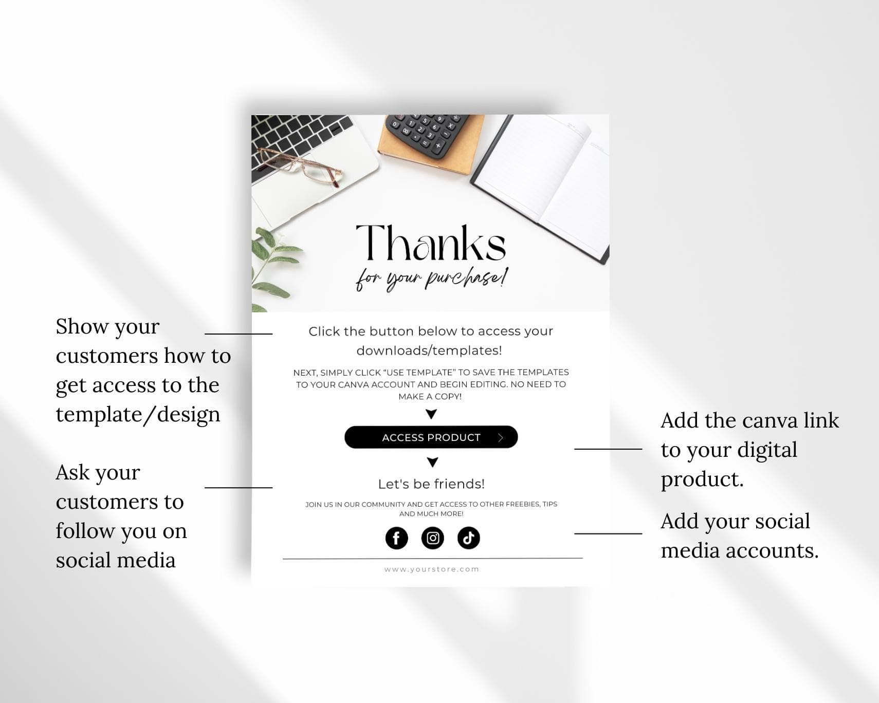 Canva Digital Download Instruction Template (PDF) - image 3