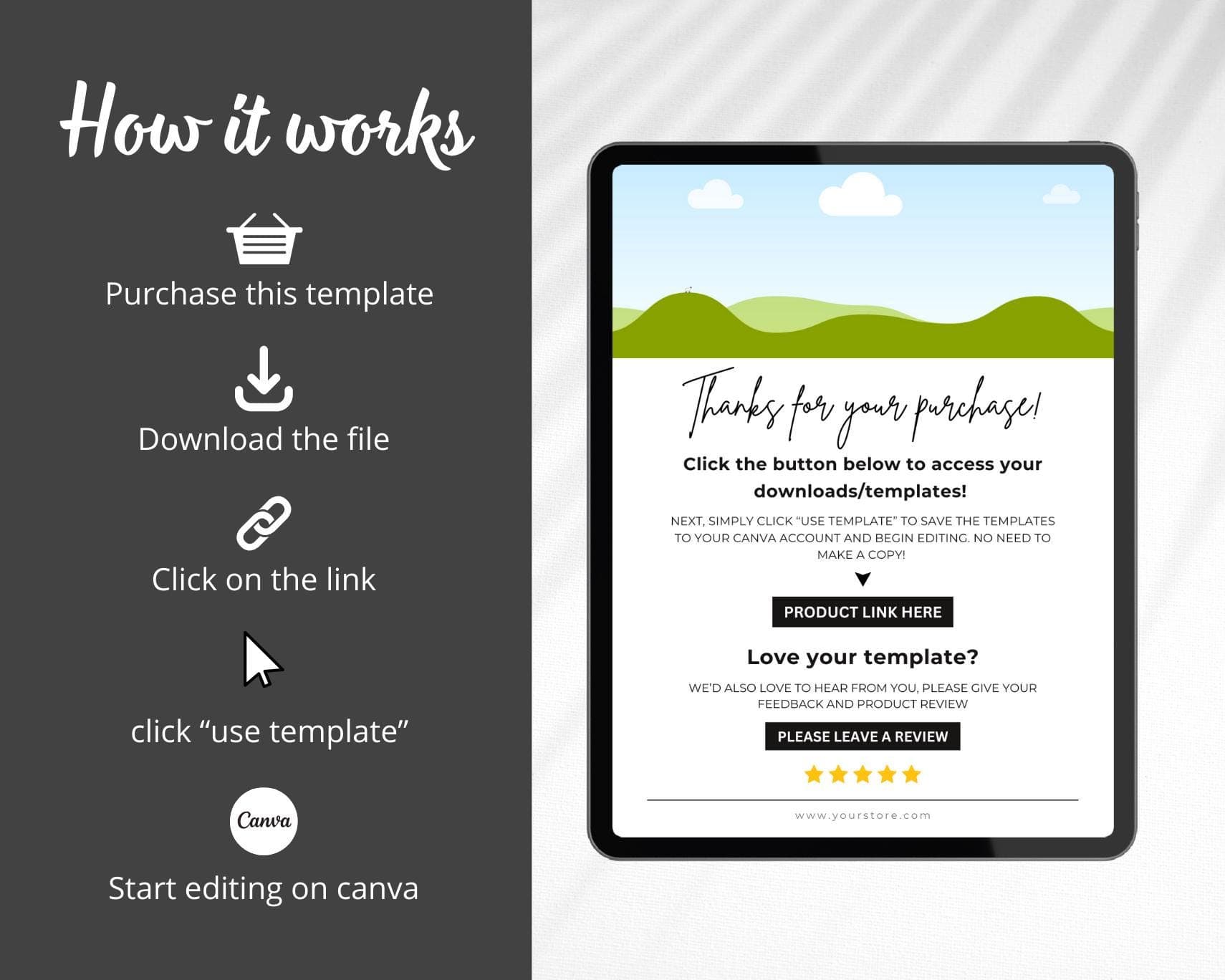 Canva Instruction Template: Digital Download Link Page (8.5x11 in, PDF Canva) - image 5