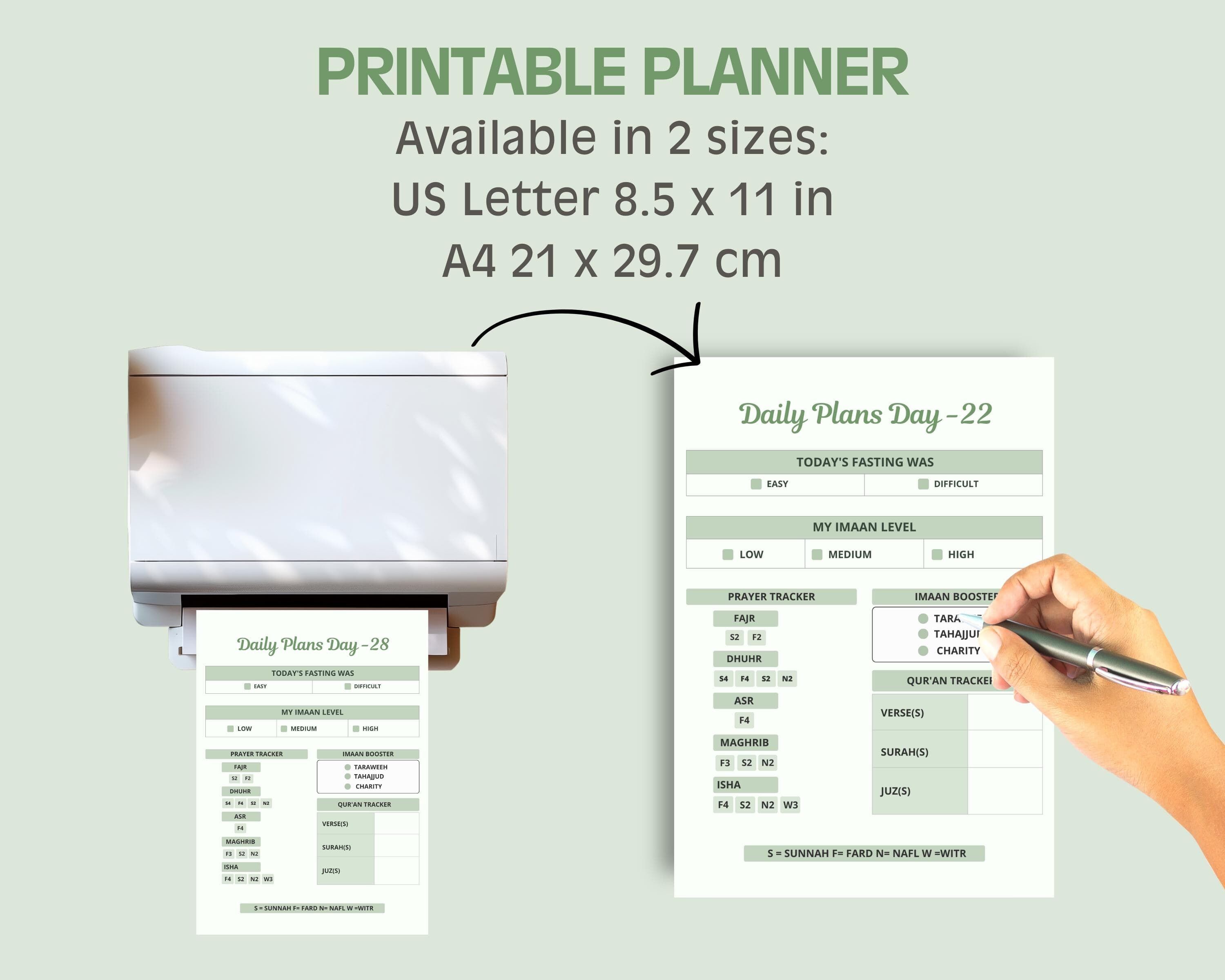 Ramadan Planner Printable 2026, Daily Tracker, Checklist, Journal (PDF Download) - image 4
