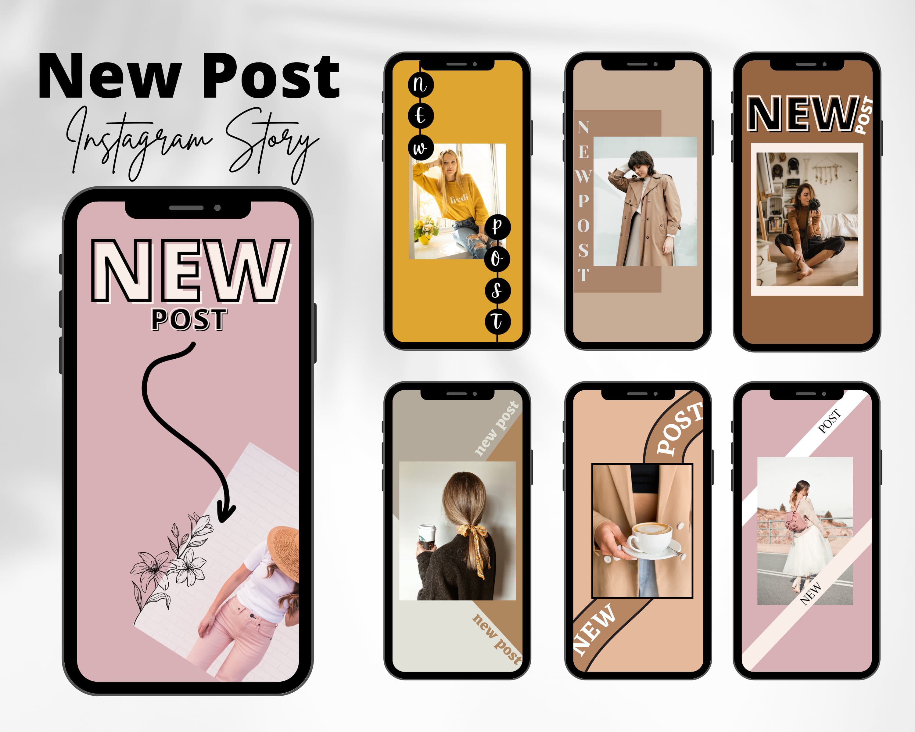 New Post Instagram Story Templates | Customizable Canva Designs (Digital Download)