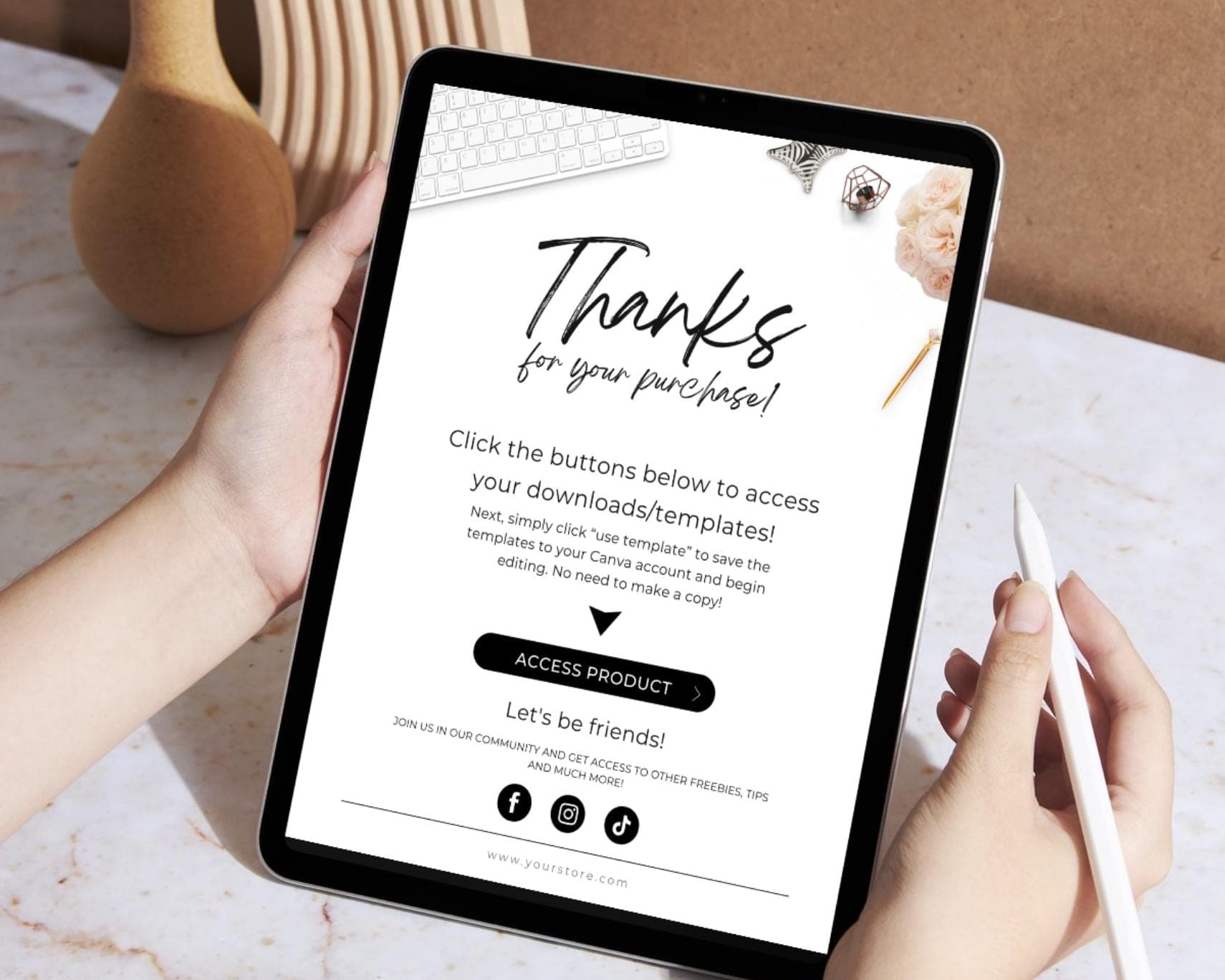 Digital Download Instruction Template, Canva Instructions, Digital Product Canva, Template Link, Link Page, Pdf Canva , Thank You Purchase. - image 5