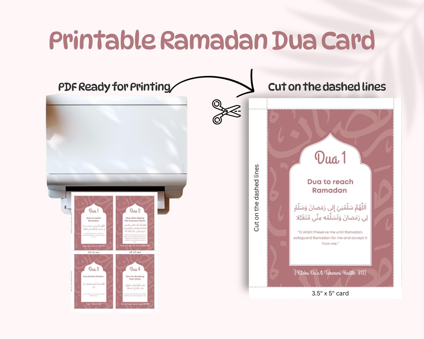30 Ramadan Dua Cards, Dua from Quran and Hadith, PDF Printable, Instant Download - image 5