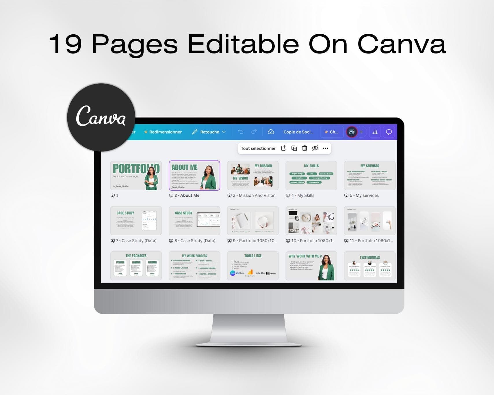 Social Media Manager Portfolio Template – Editable On Canva – Virtual Assistant - image 4
