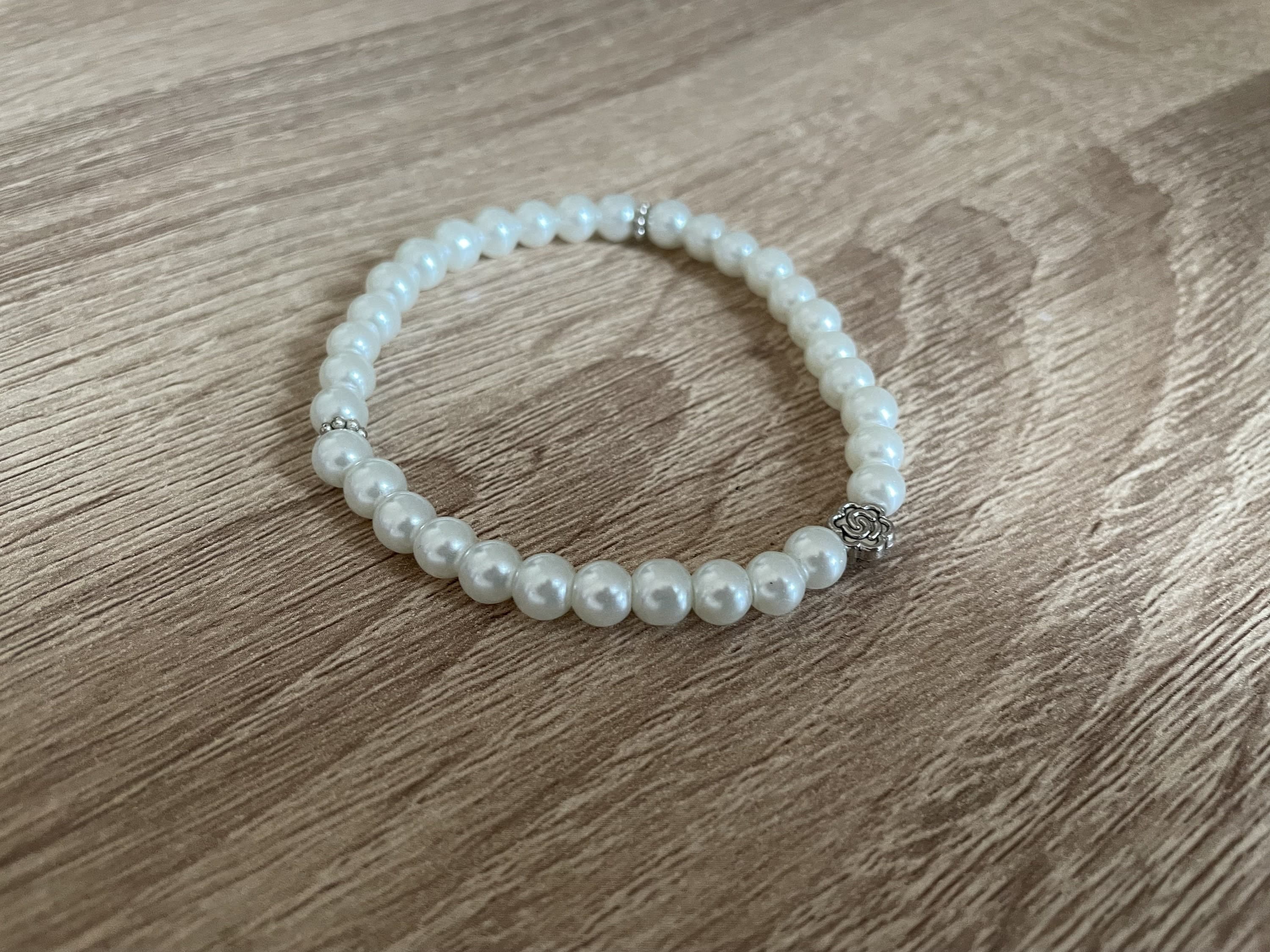White Glass Bead Tasbih Bracelet (33 Beads) - image 5