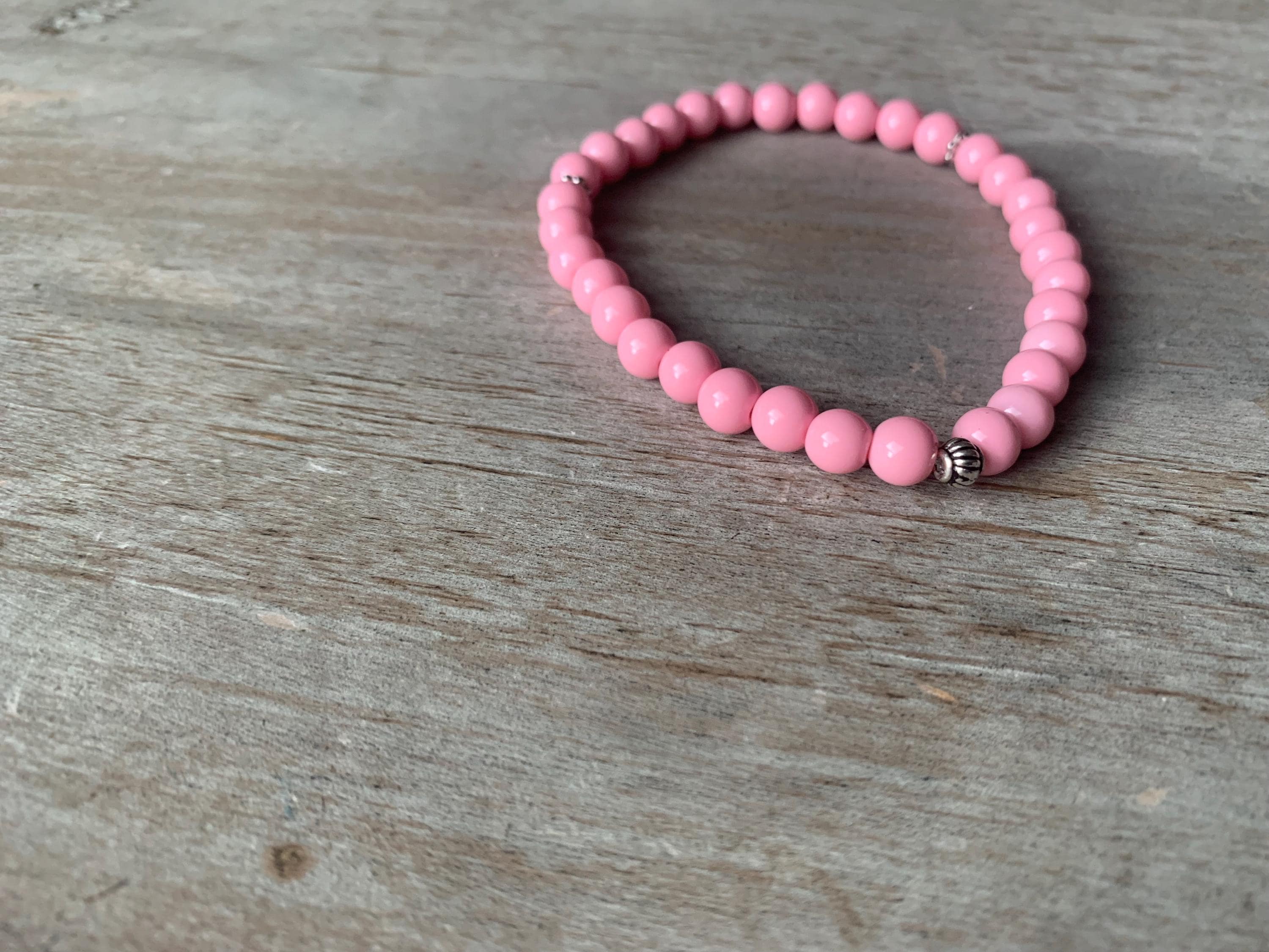 Pink Glass Bead Tasbih Bracelet (33 Beads) - image 4