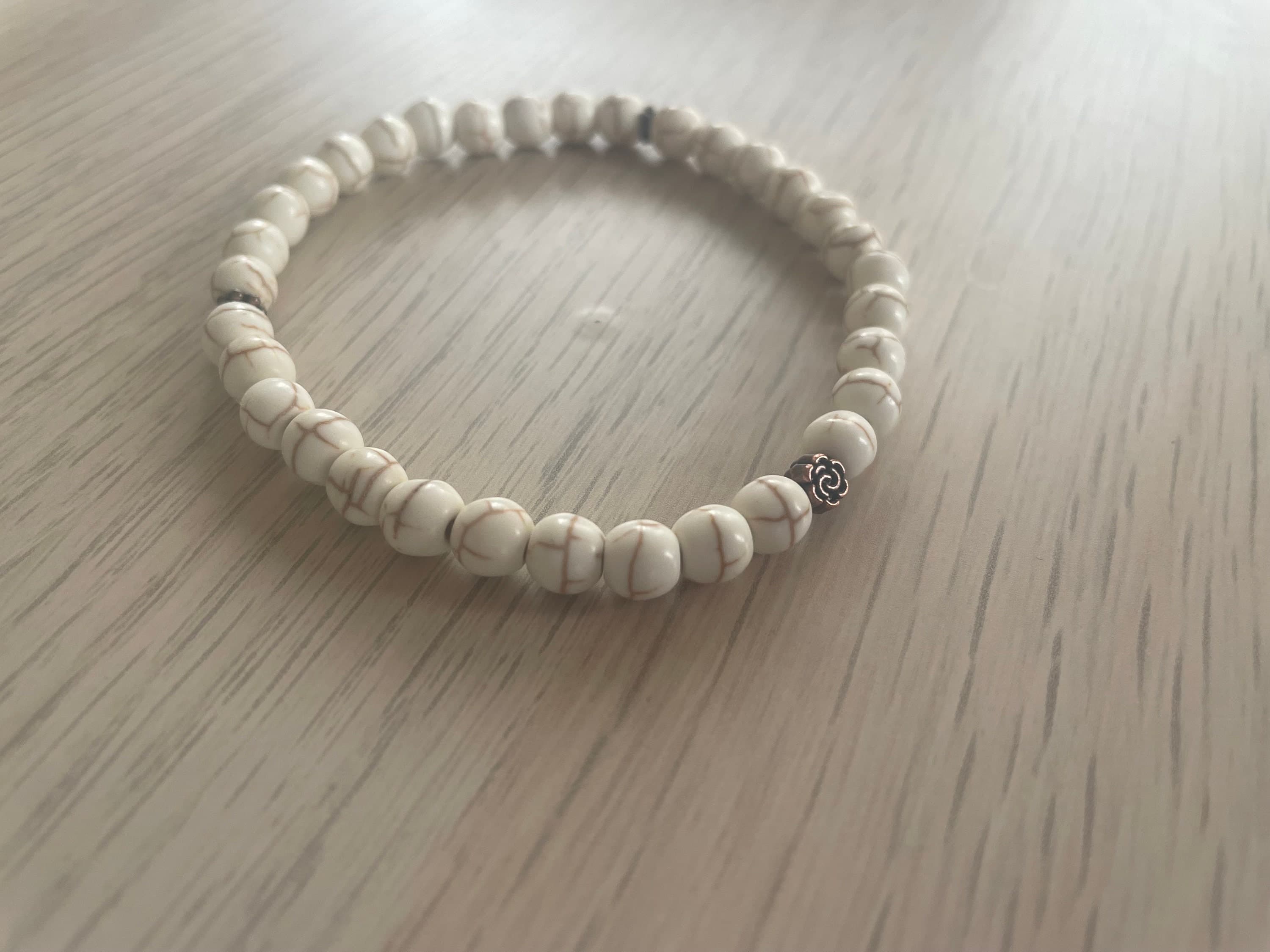 White Powdered Turquoise Tasbih Bracelet (33 beads)