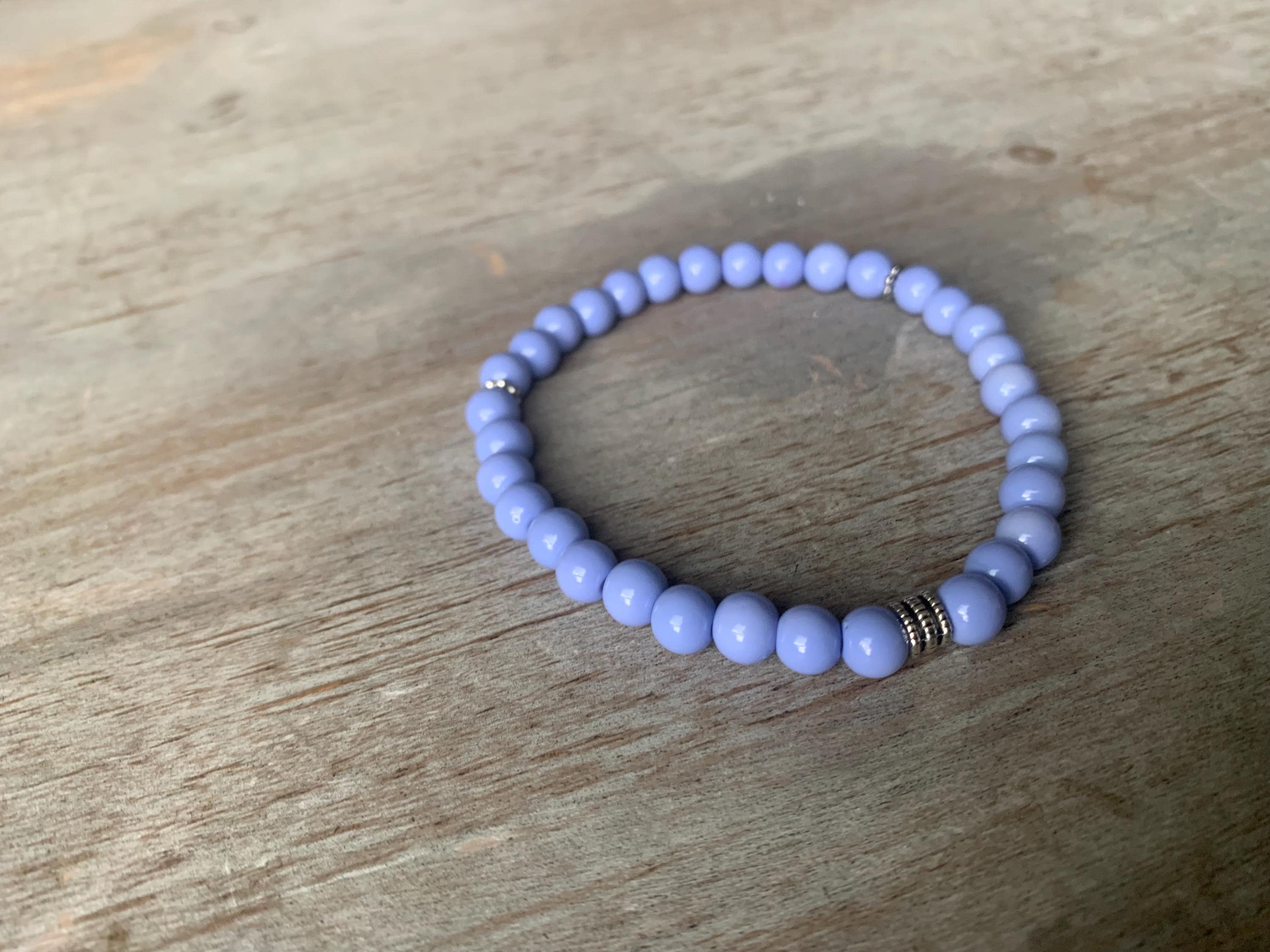 Purple Glass Bead Tasbih Bracelet (33 Beads)