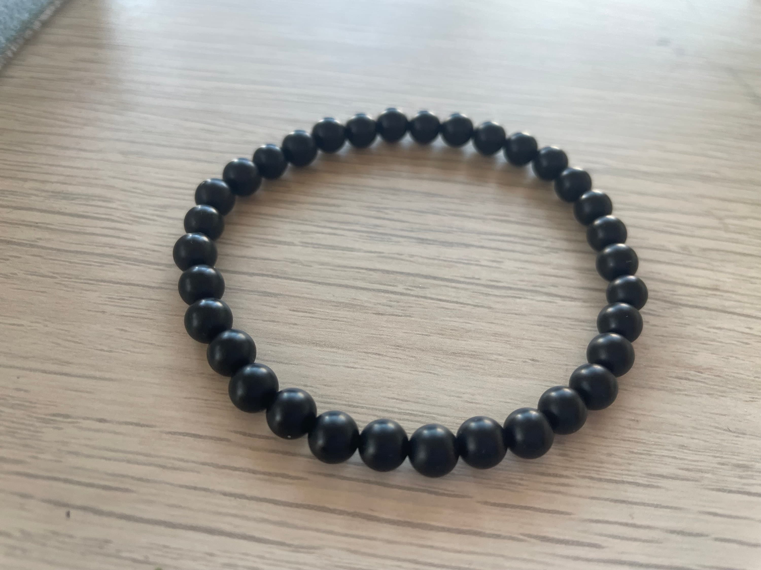 Matte Black Onyx Bracelet (33 beads) - image 3