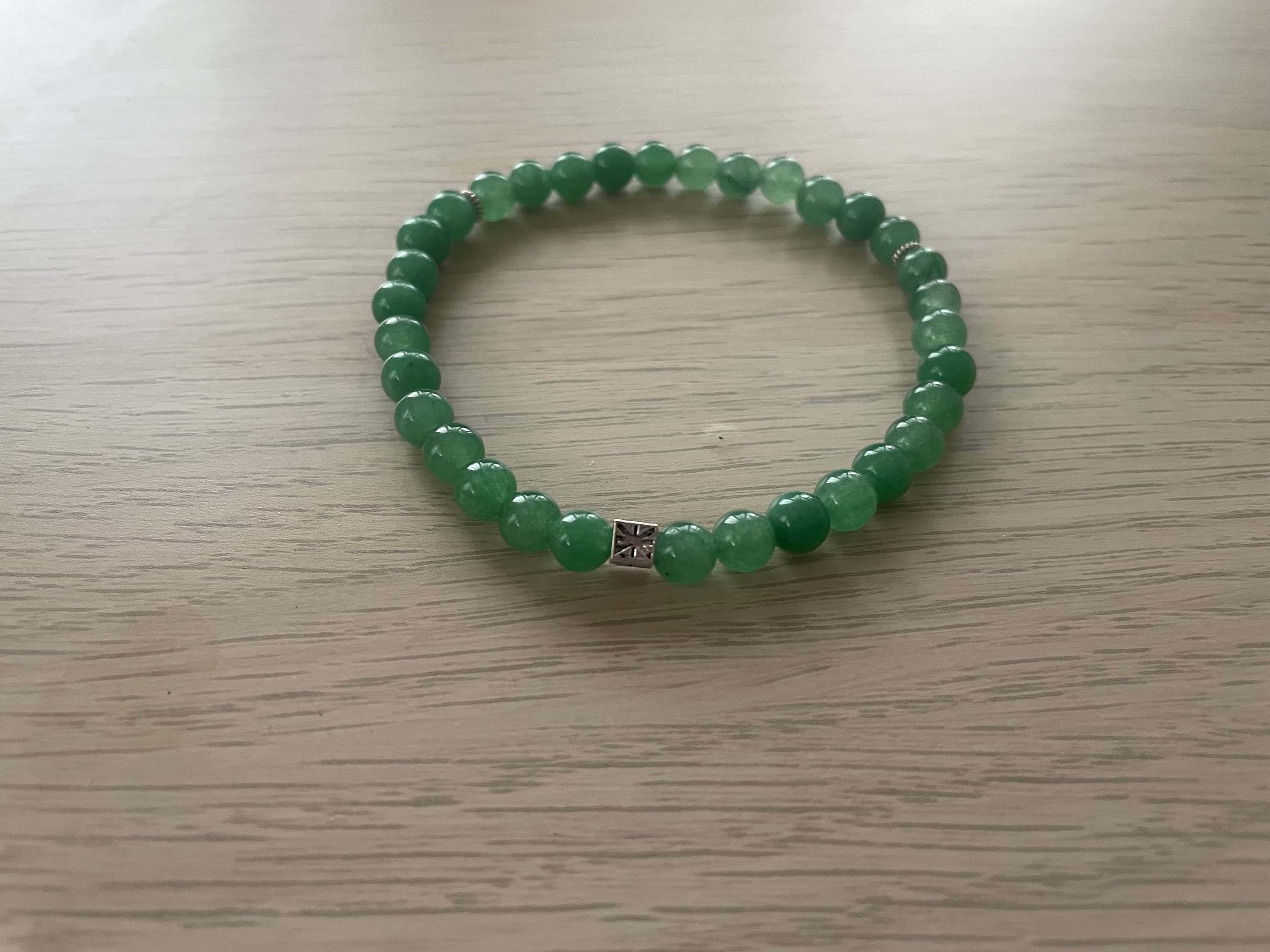 Green Dyed Jade Tasbih Bracelet (33 beads) - image 5