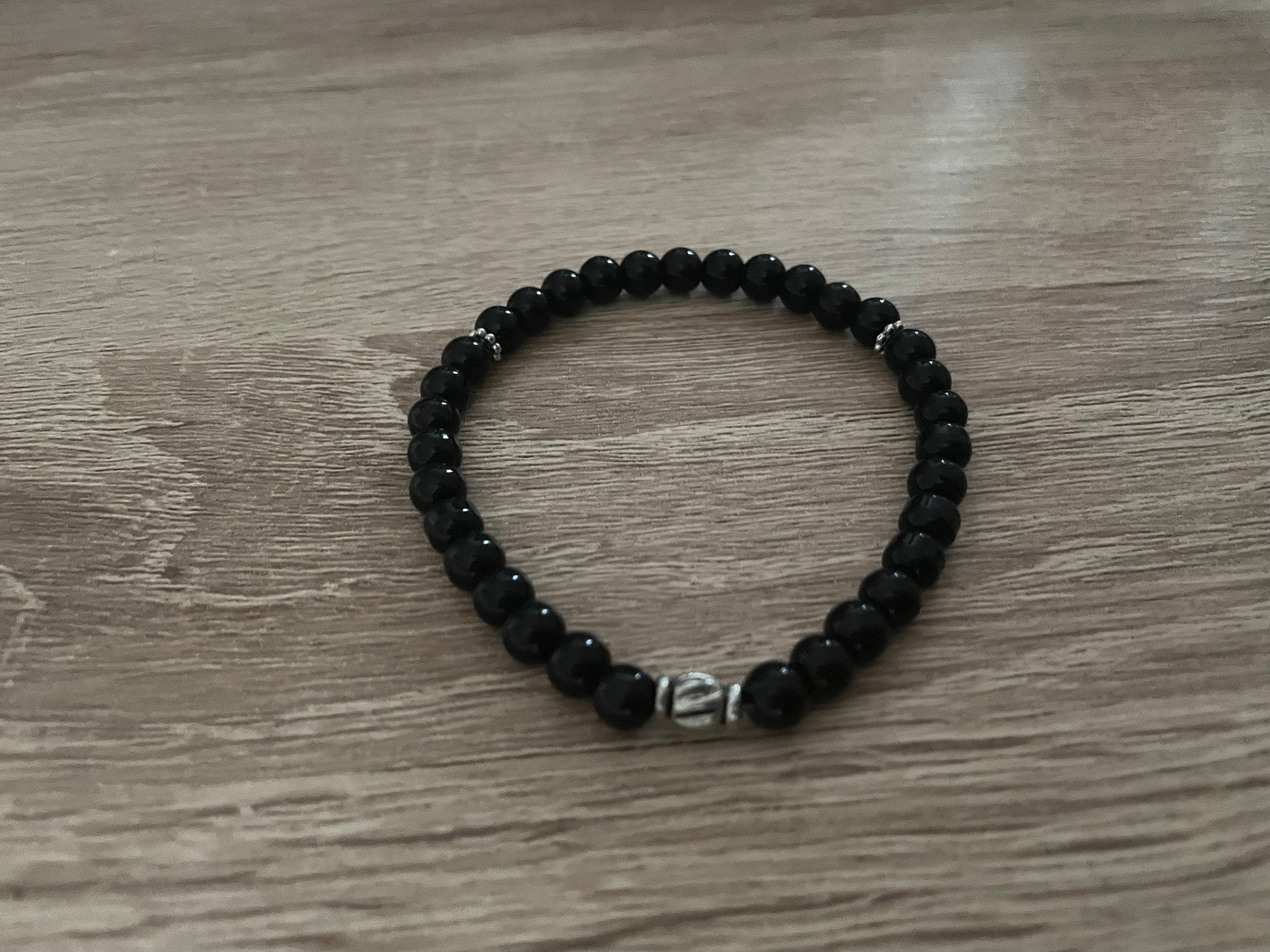 Black Glass Bead Tasbih Bracelet (33 Beads) - image 5