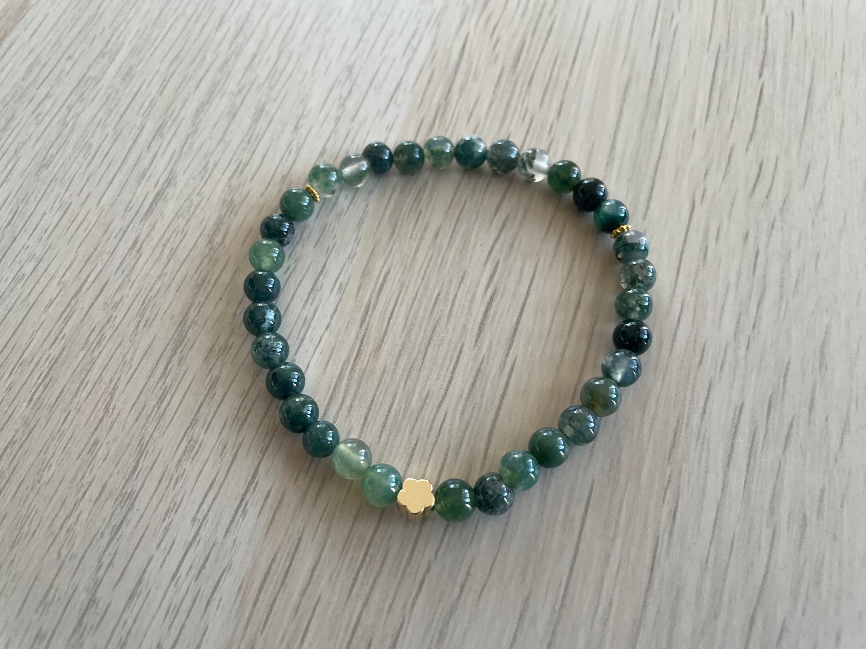 Moss Agate Tasbih Bracelet (33 Beads) - image 5