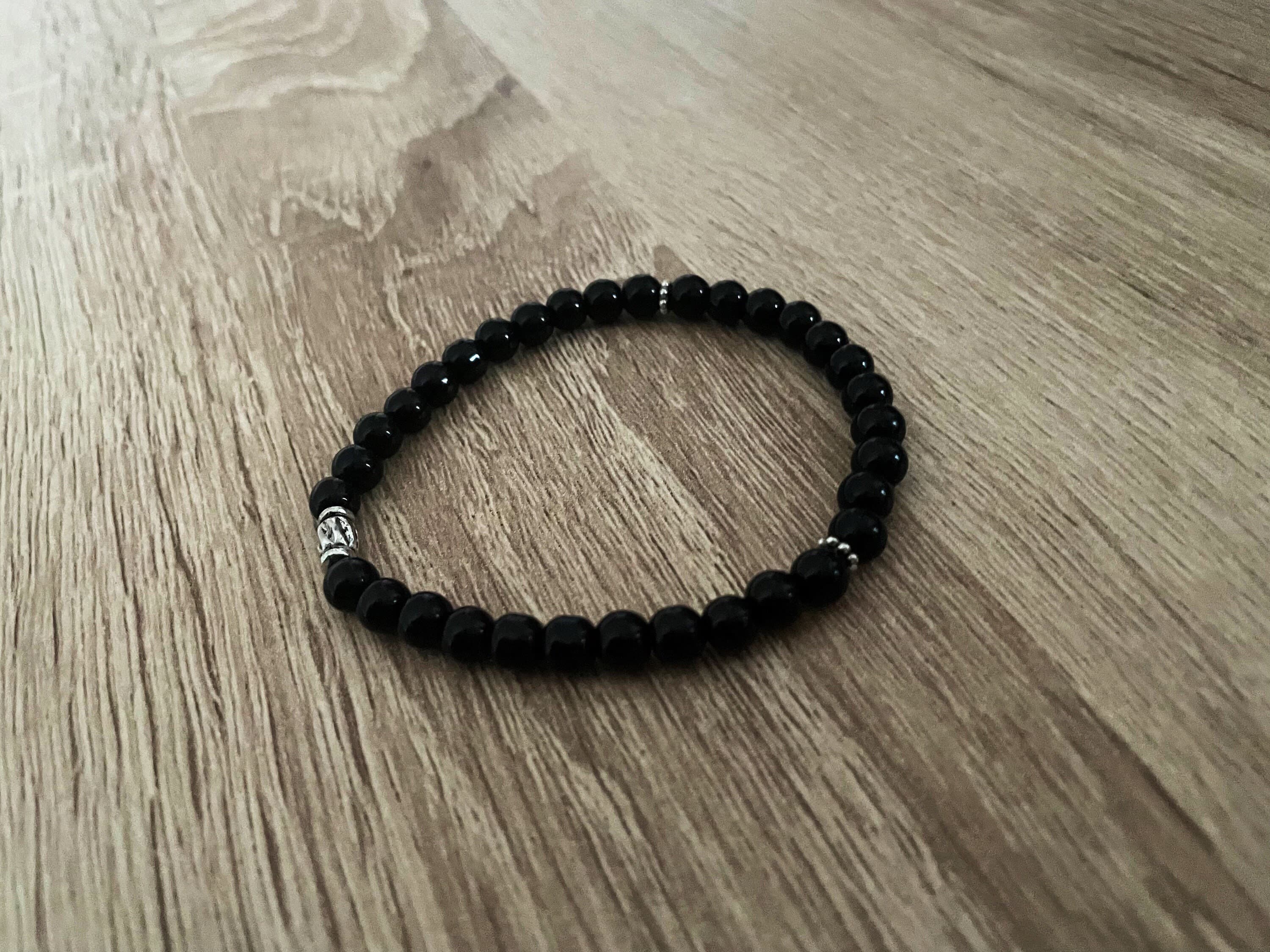 Black Glass Bead Tasbih Bracelet (33 Beads) - image 3