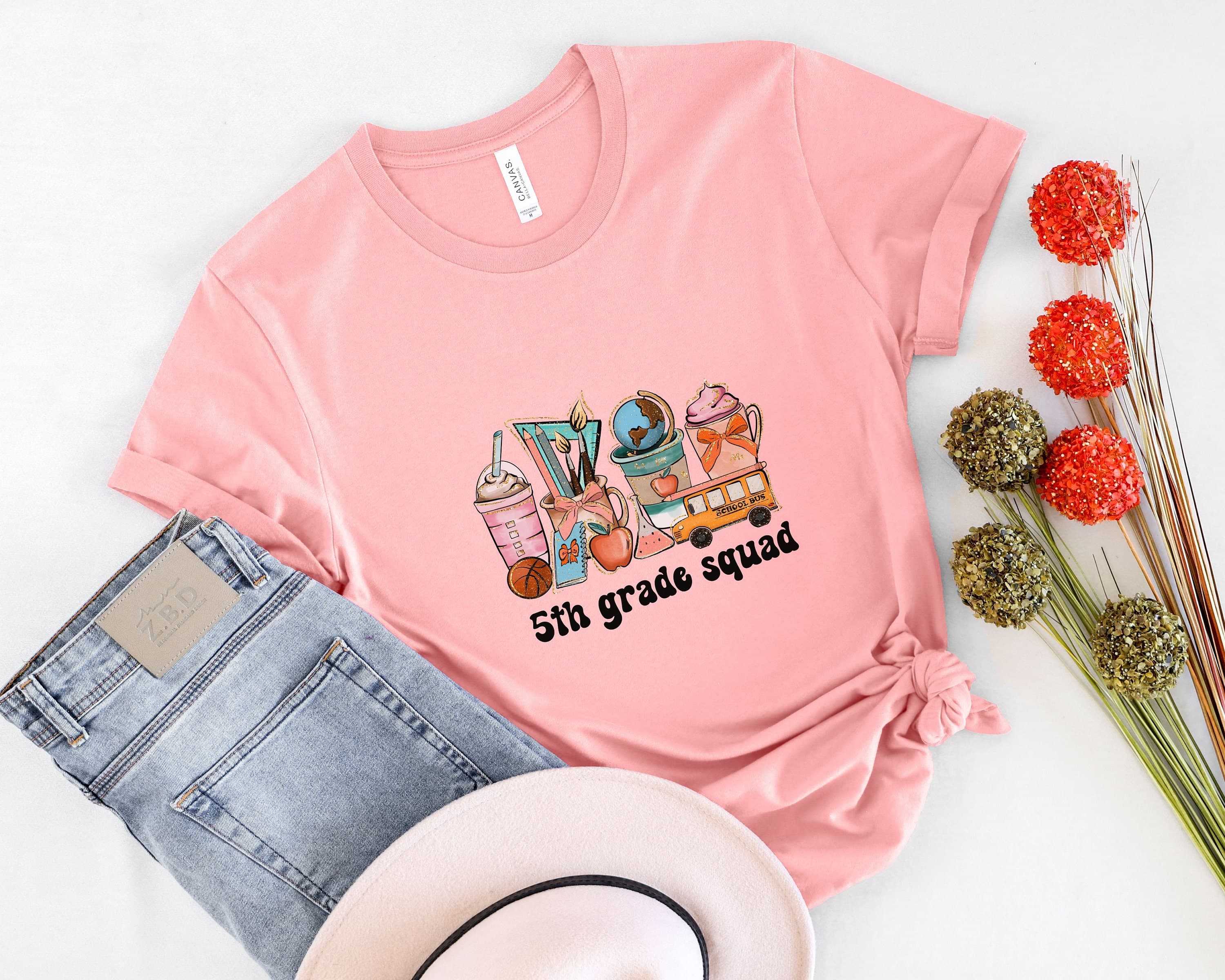 5th Grade Teacher Team Shirt: Retro Back To School Tee - image 2
