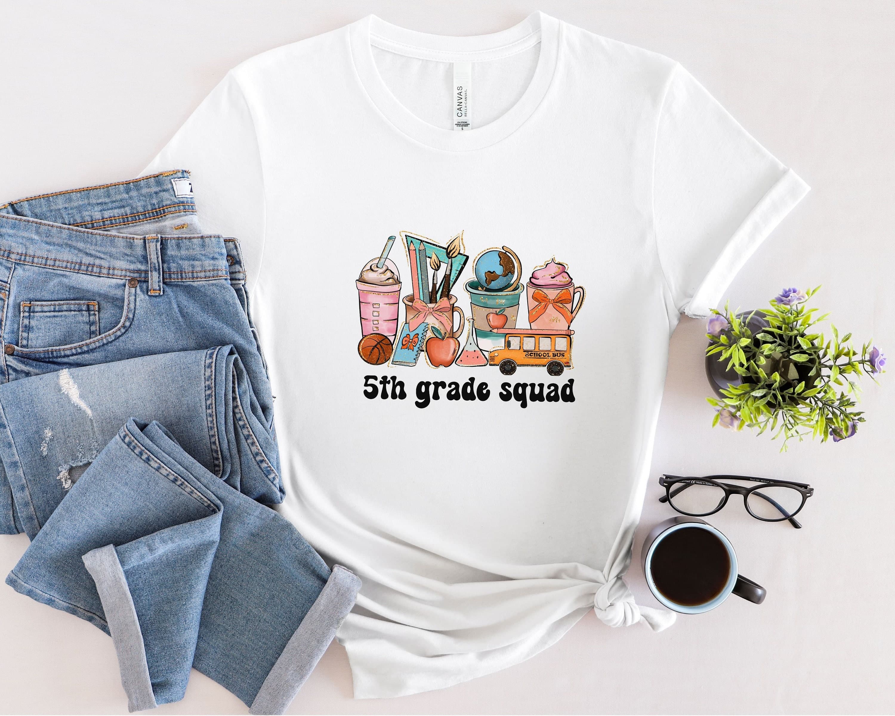 5th Grade Teacher Team Shirt: Retro Back To School Tee