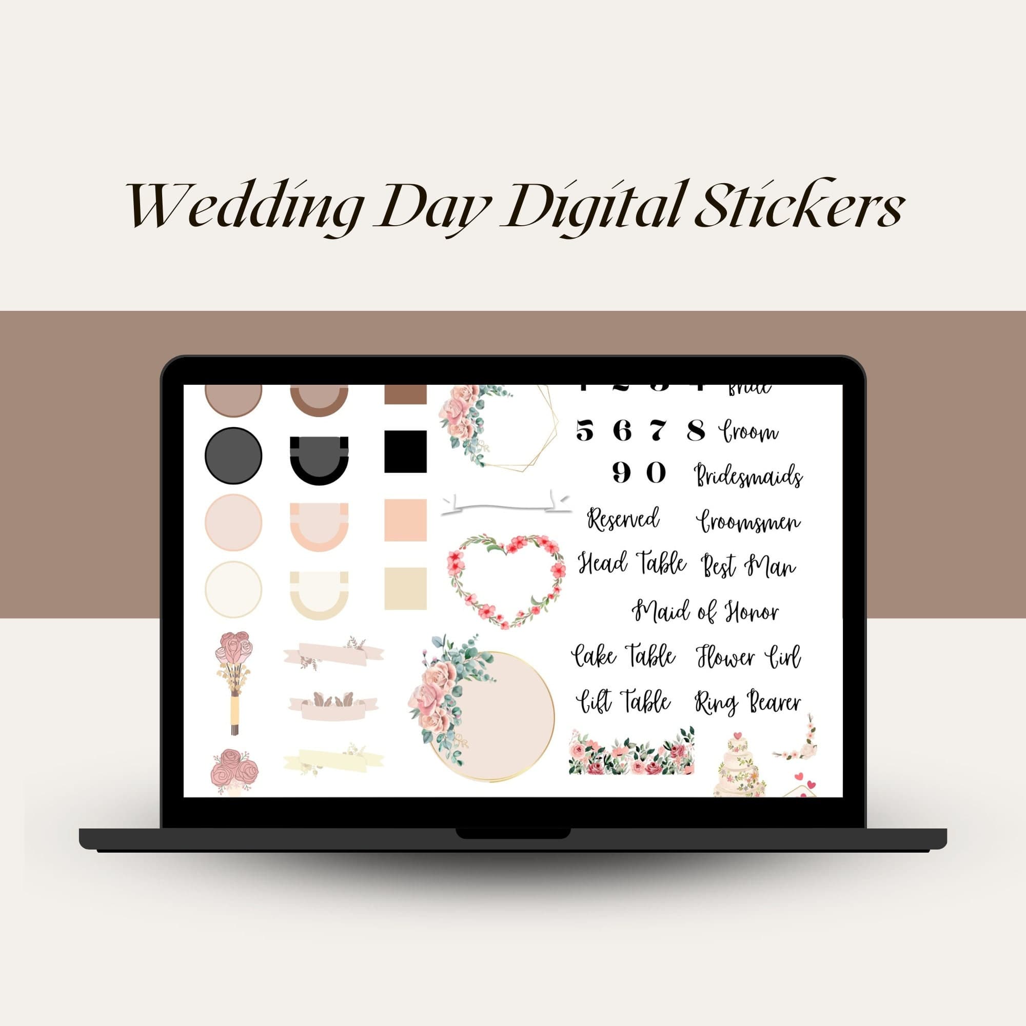 95 Wedding Venue Layout Digital Stickers for Goodnotes (Not Precropped) - image 3