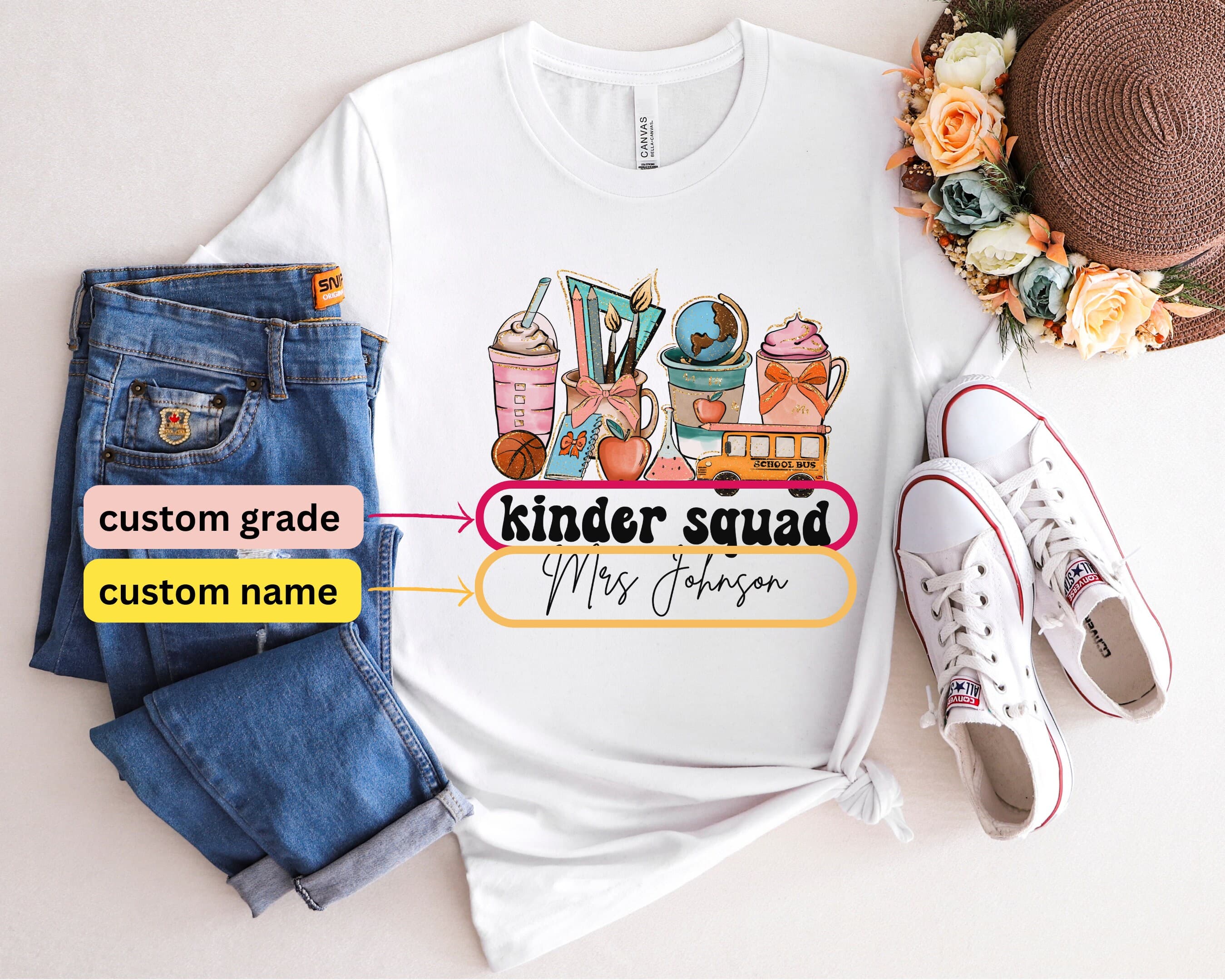 Personalized Retro Teacher T-Shirt, Back To School Gift - image 3