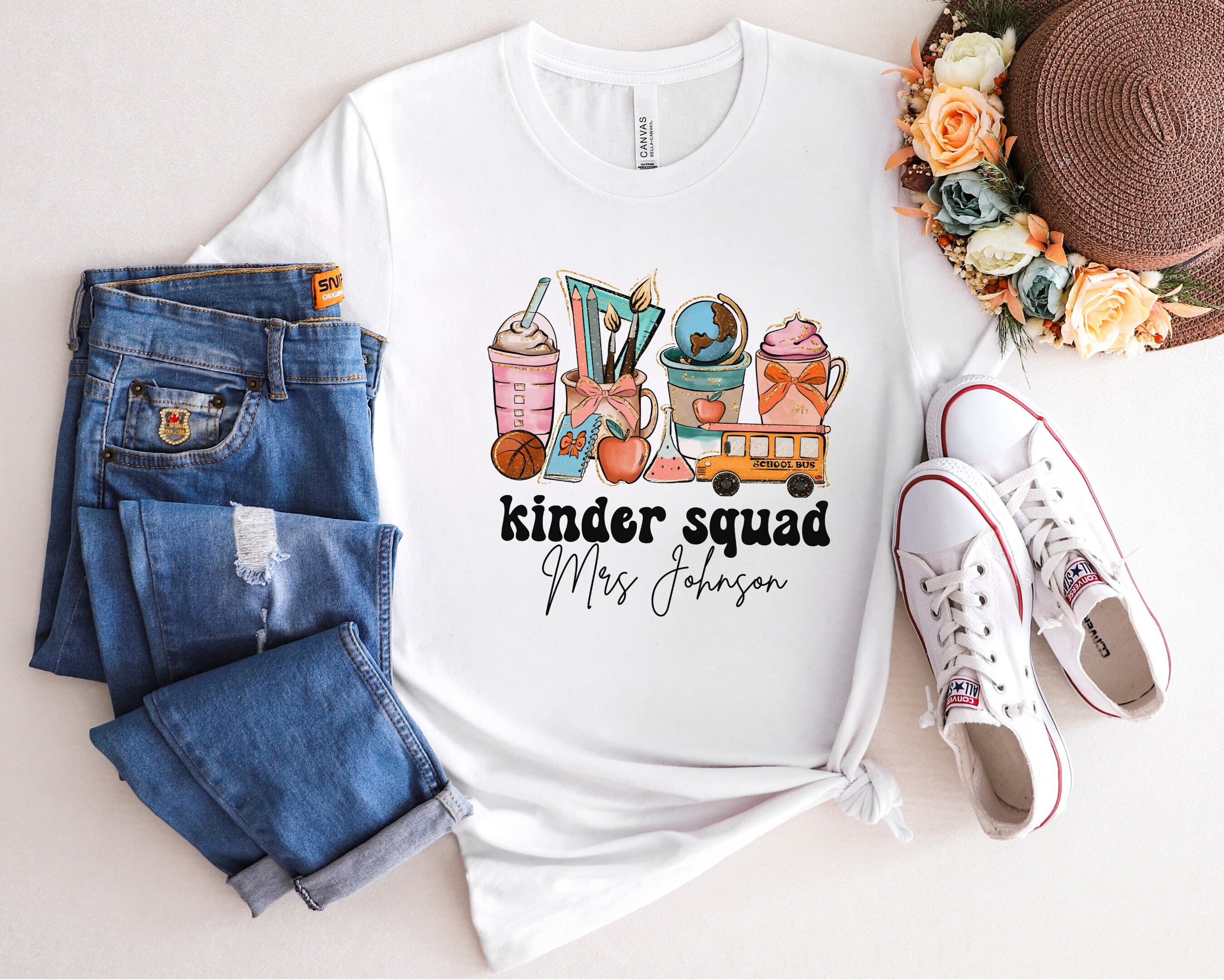 Personalized Retro Teacher T-Shirt, Back To School Gift