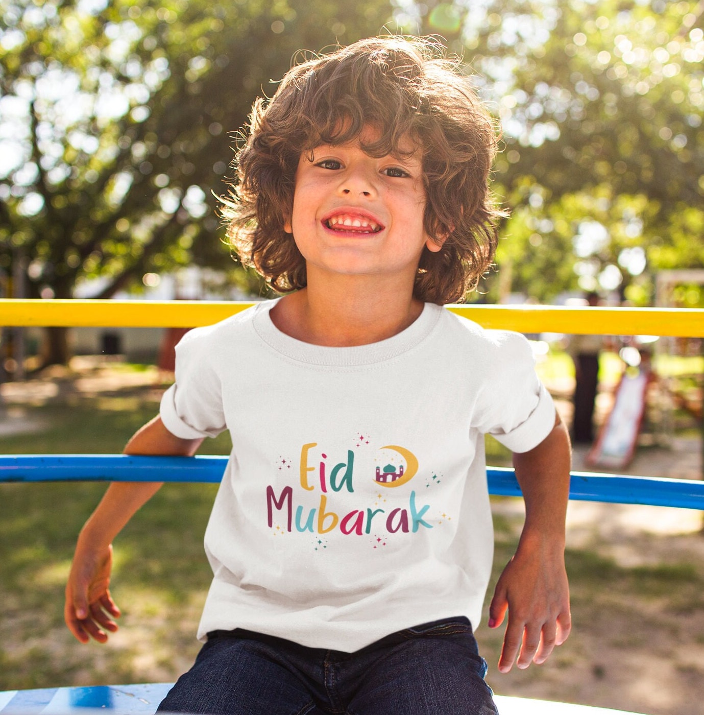 Eid Mubarak Kids T-shirt: Festive Muslim Toddler Tee - image 3