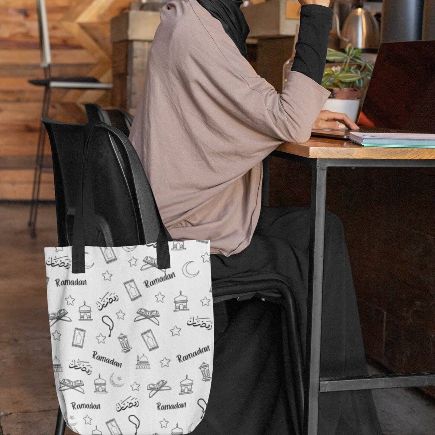 Ramadan theme tote bag ramadan gift idea ramadan kareem ramadan mubarak taraweeh bag eid gift prayer rug bag ramadan shopping bag eid gift
