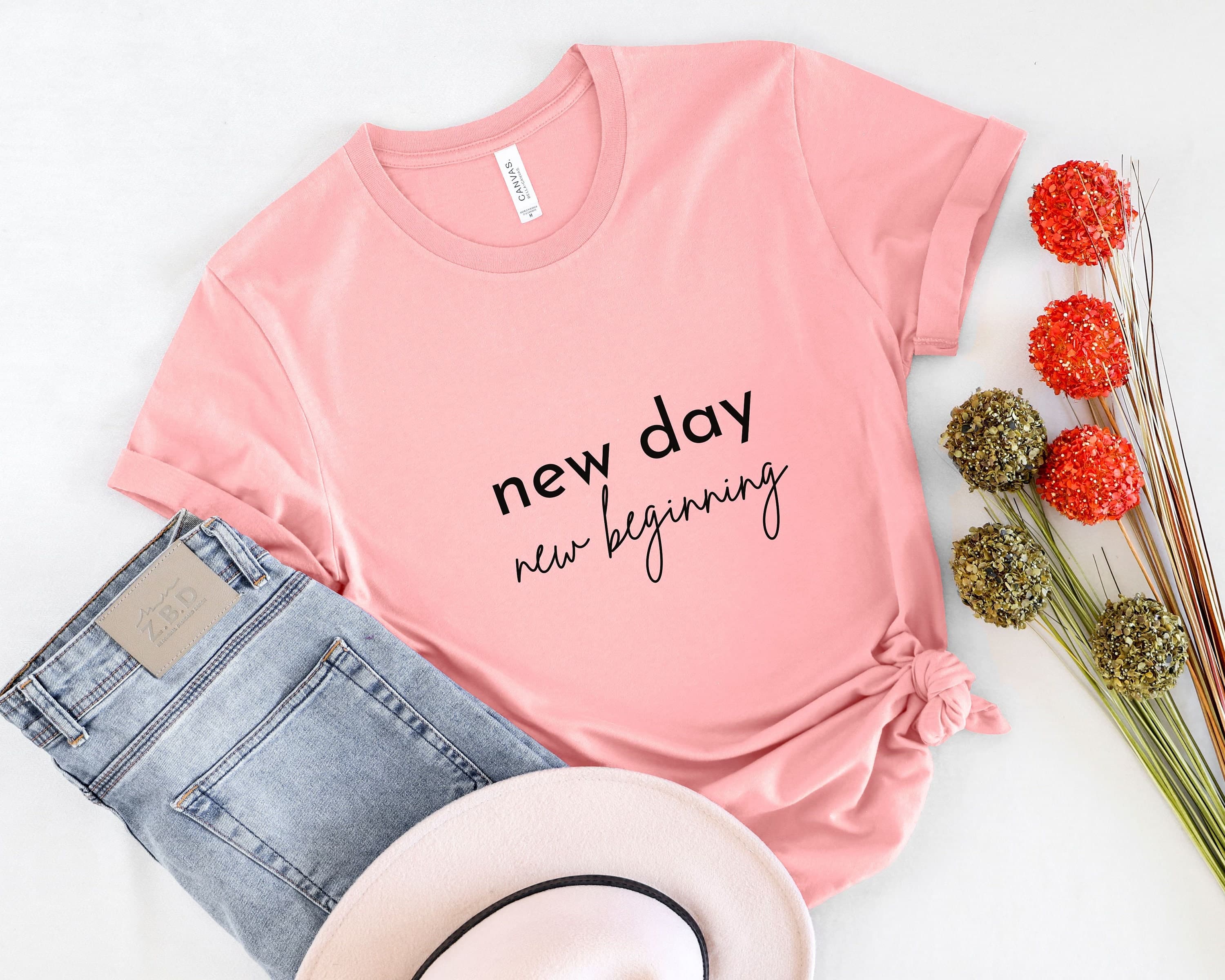 New Day New Beginning Shirt - Motivational Unisex Tee - image 4