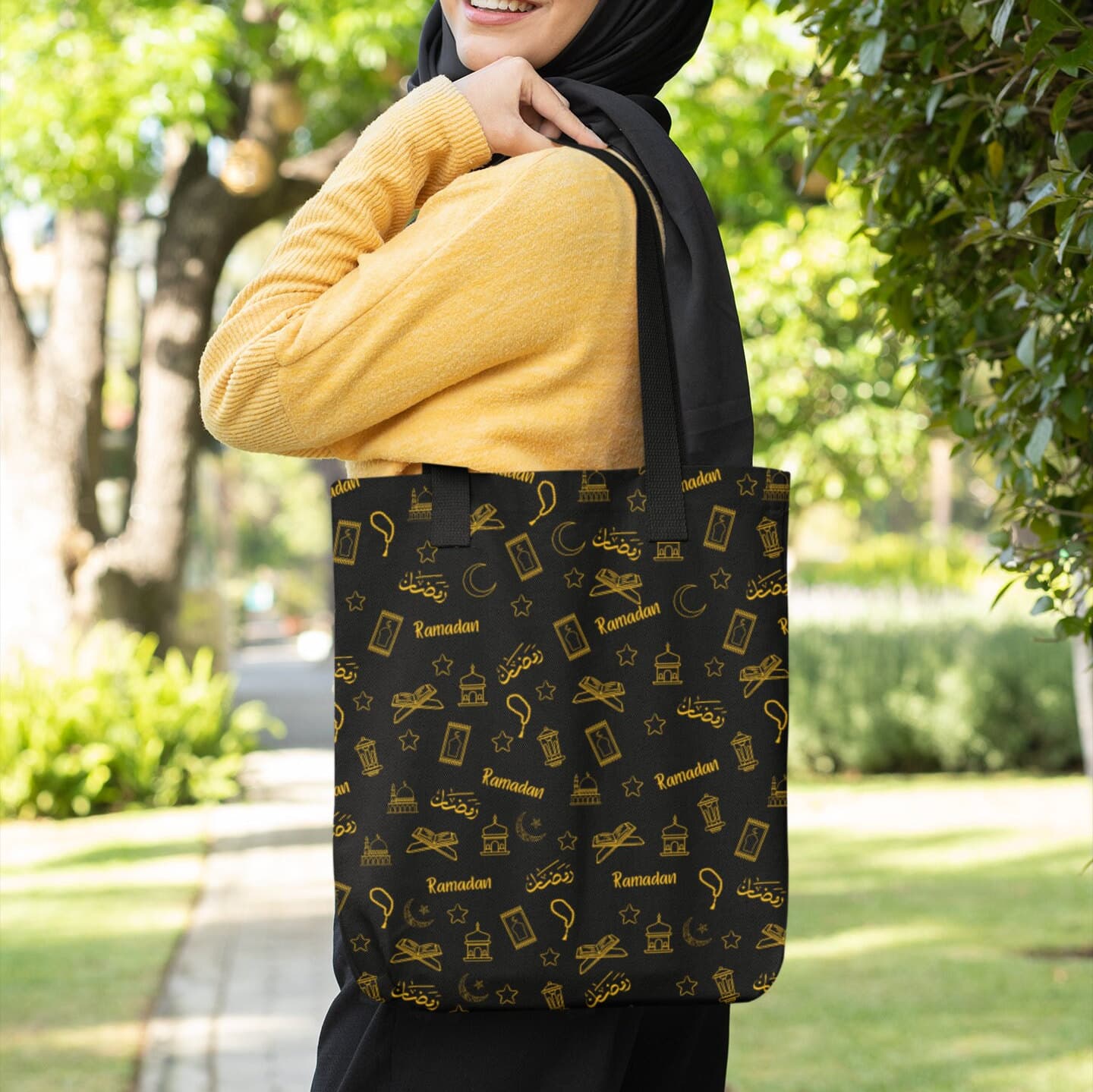 Ramadan theme tote bag ramadan gift idea ramadan kareem ramadan mubarak taraweeh bag eid gift prayer rug bag ramadan shopping bag eid gift