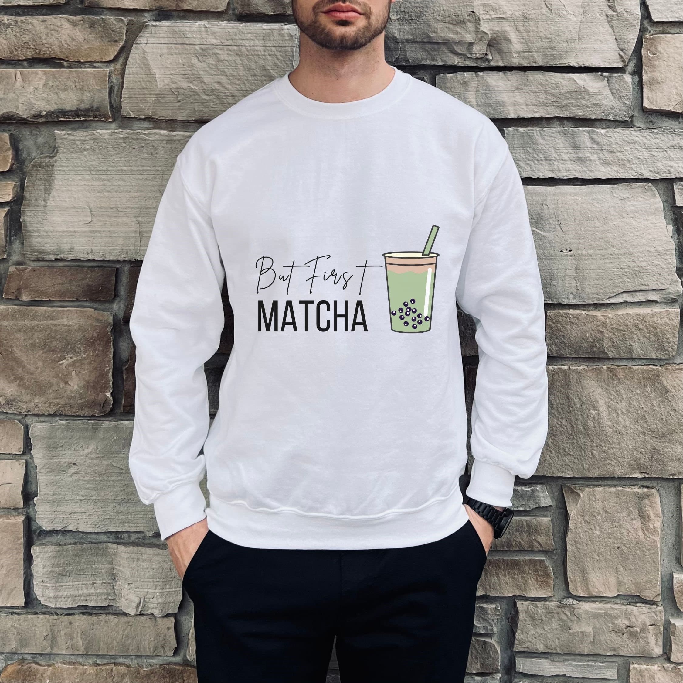 But First Matcha Boba Sweatshirt, Iced Drink Crewneck - image 3