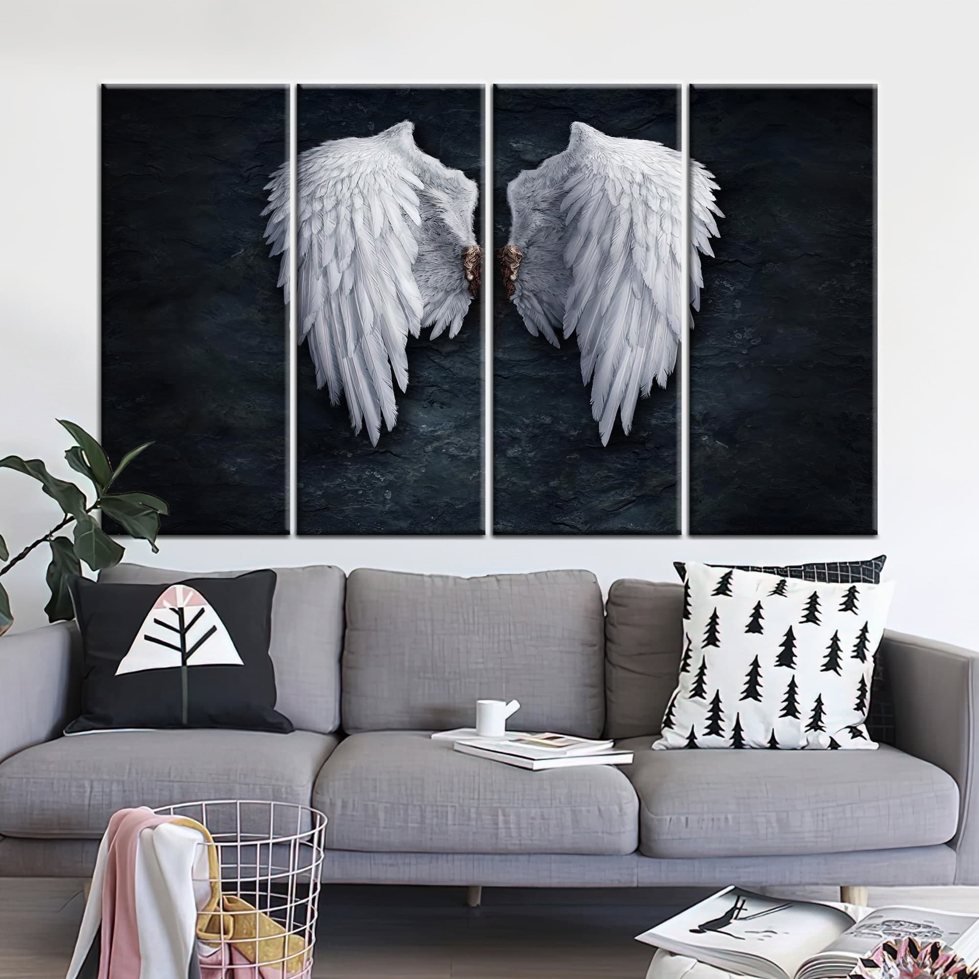 Banksy Angel Wings Canvas Art: Graffiti Street Art Style - image 4