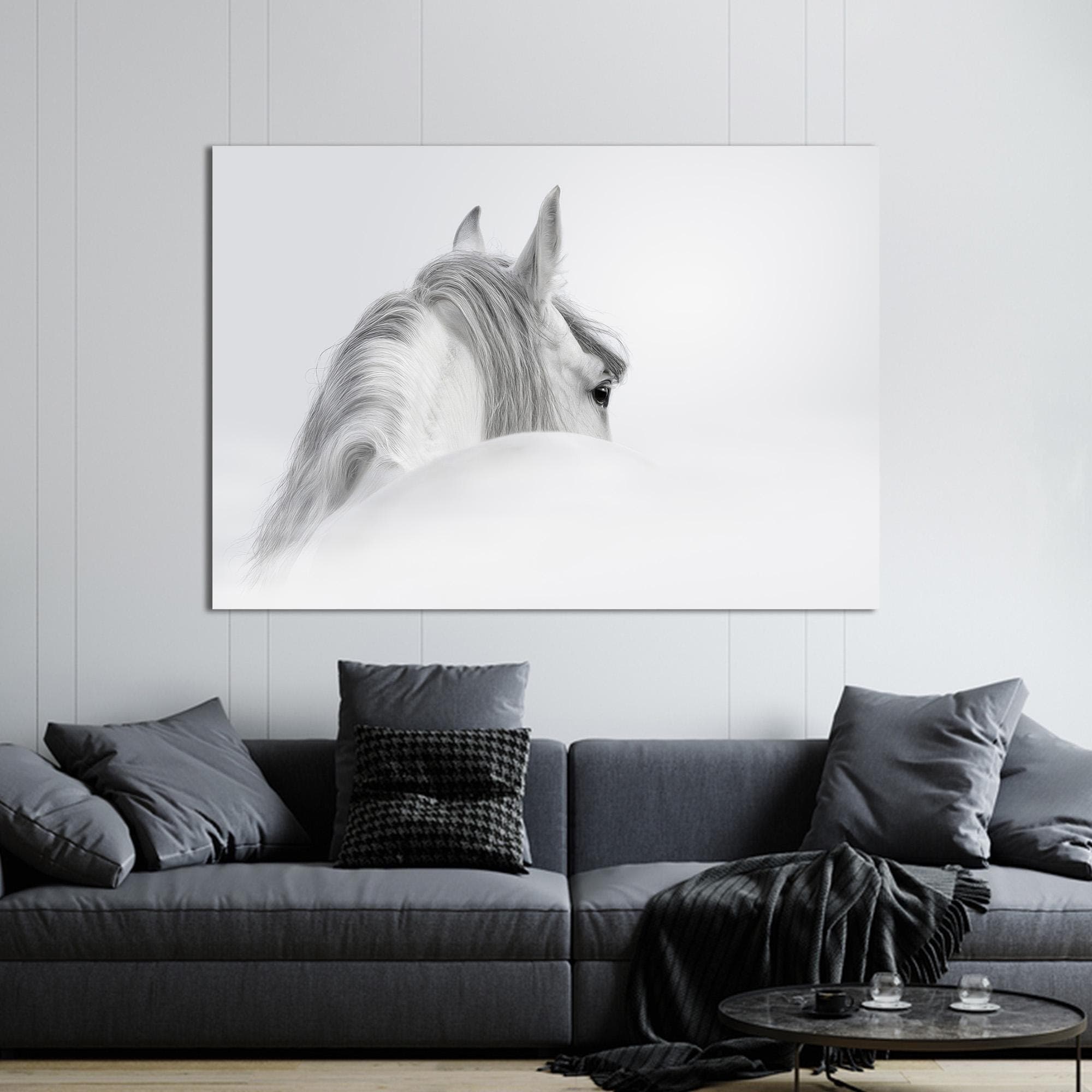 White Horse Canvas Print: Animal Wall Art, Horse Lover Gift - image 3