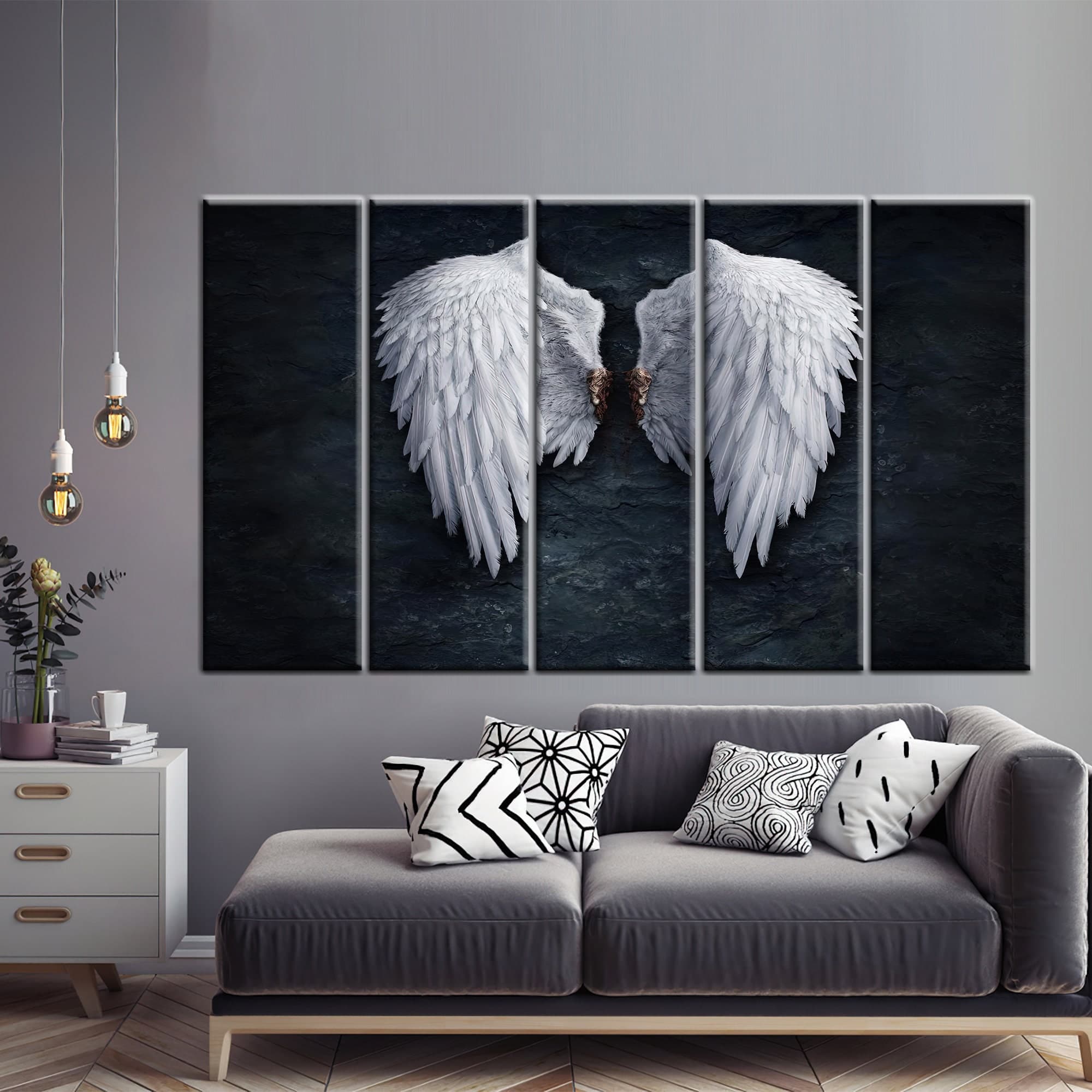 Banksy Angel Wings Canvas Art: Graffiti Street Art Style - image 5