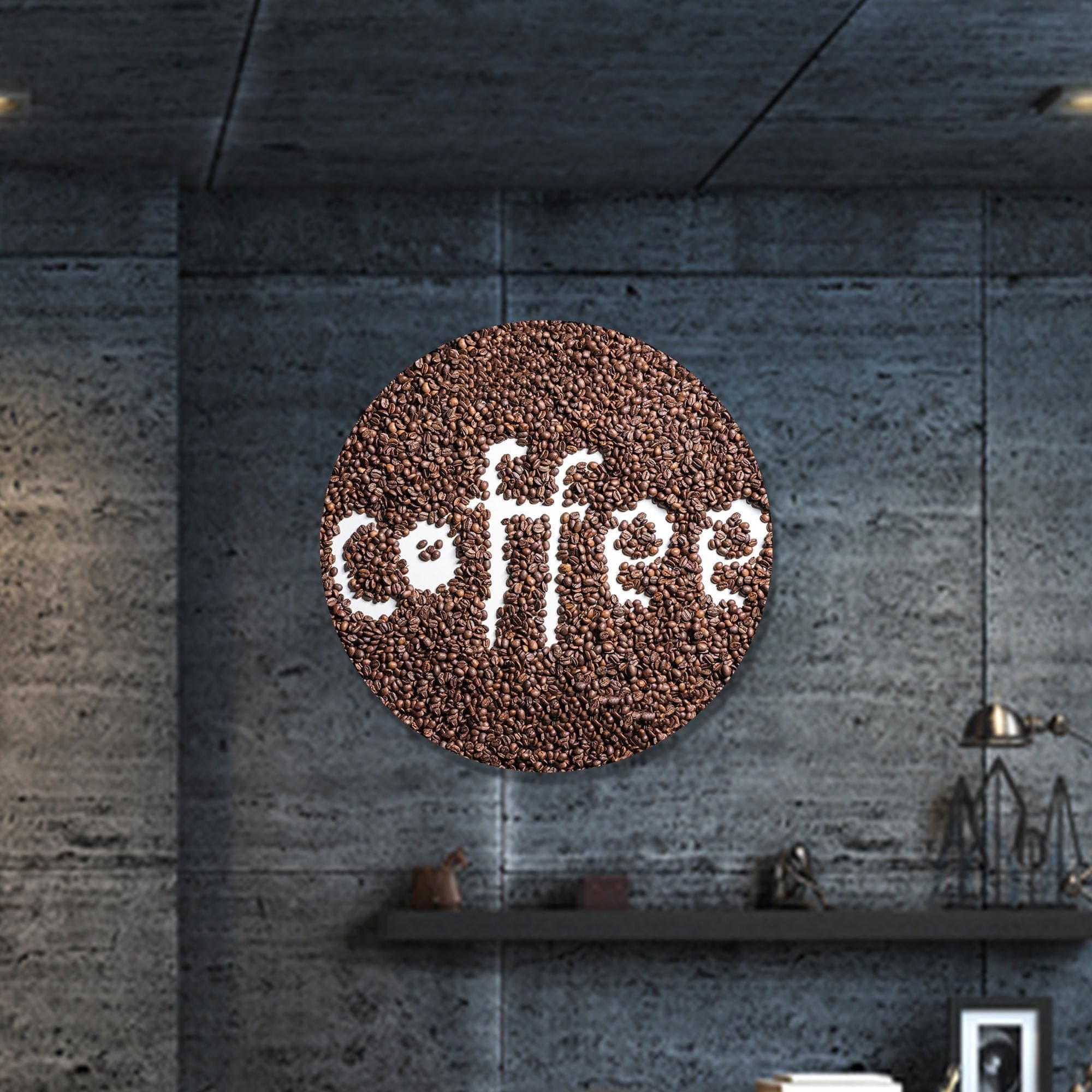 Coffee Bean Tempered Glass Wall Art: Modern Brown Decor - image 5