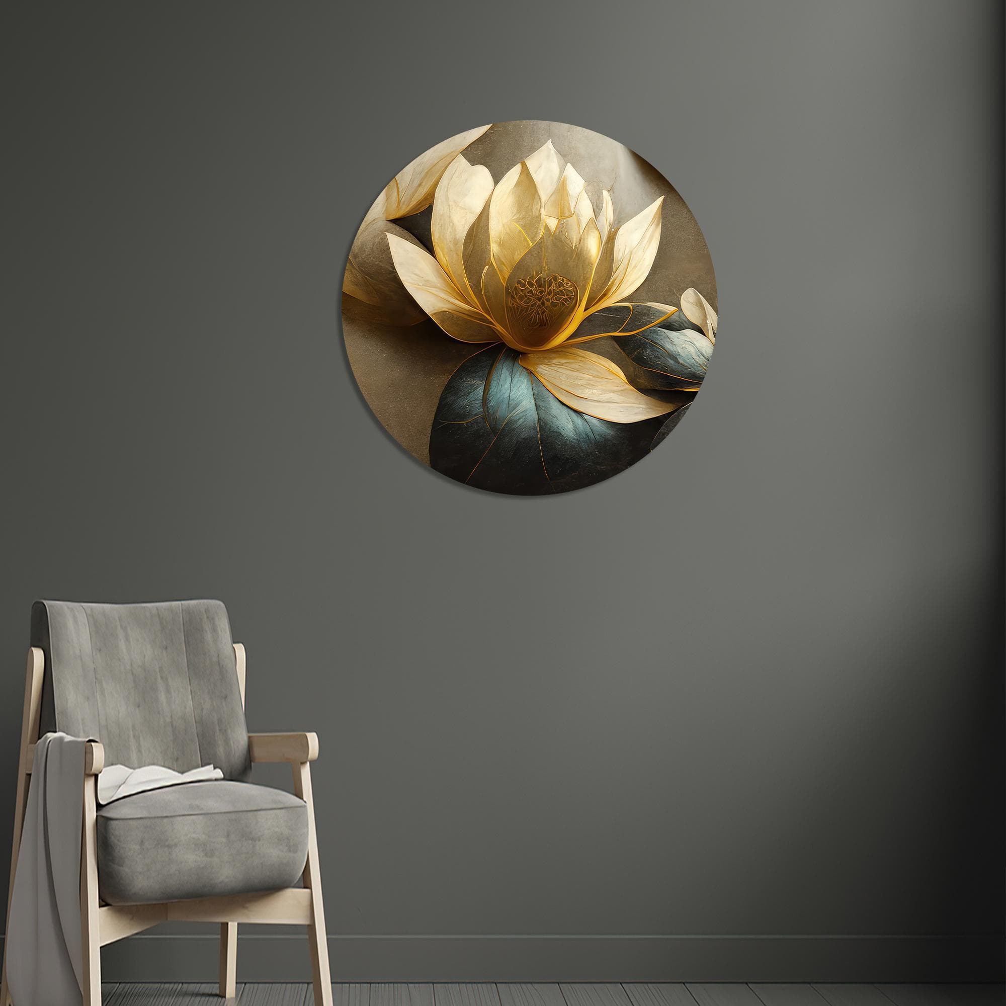 Lotus Glass Wall Art: Abstract Floral Print, Modern Home Decor - image 4